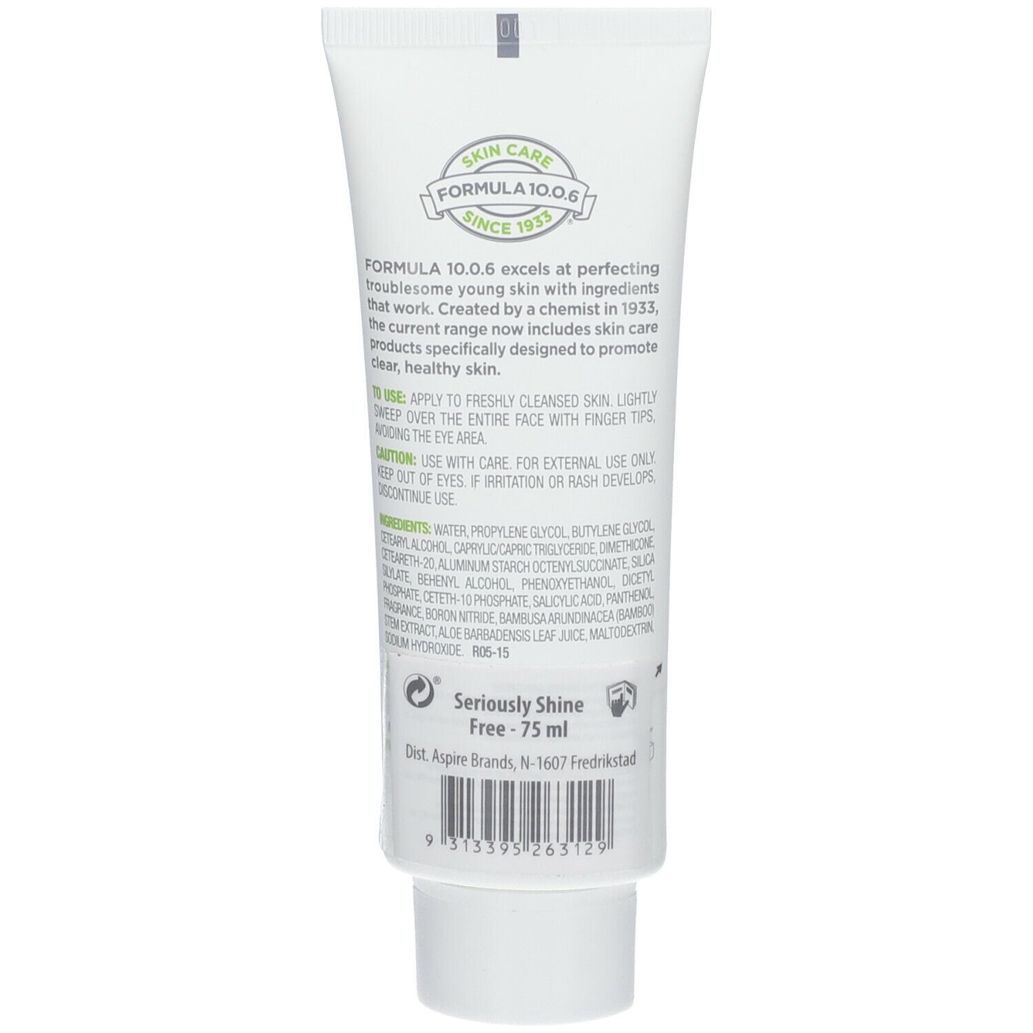 FORMULA 10.0.6® Seriously Shine Free Crème Hydratante Matifiante sans Huile