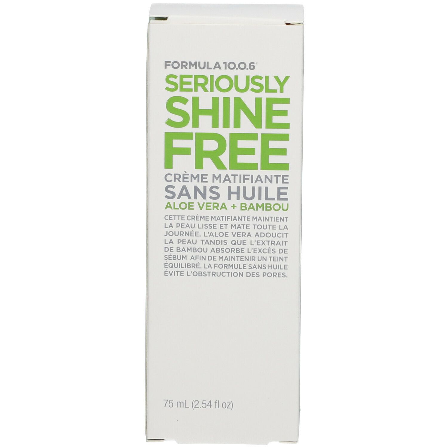 FORMULA 10.0.6® Seriously Shine Free Crème Hydratante Matifiante sans Huile
