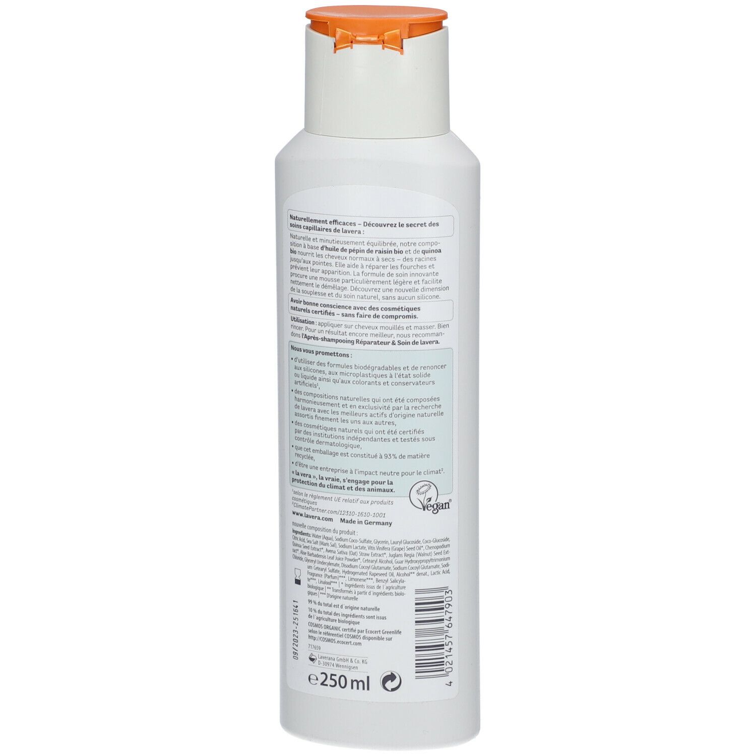 lavera Shampooing Réparateur & Soin Cheveux secs