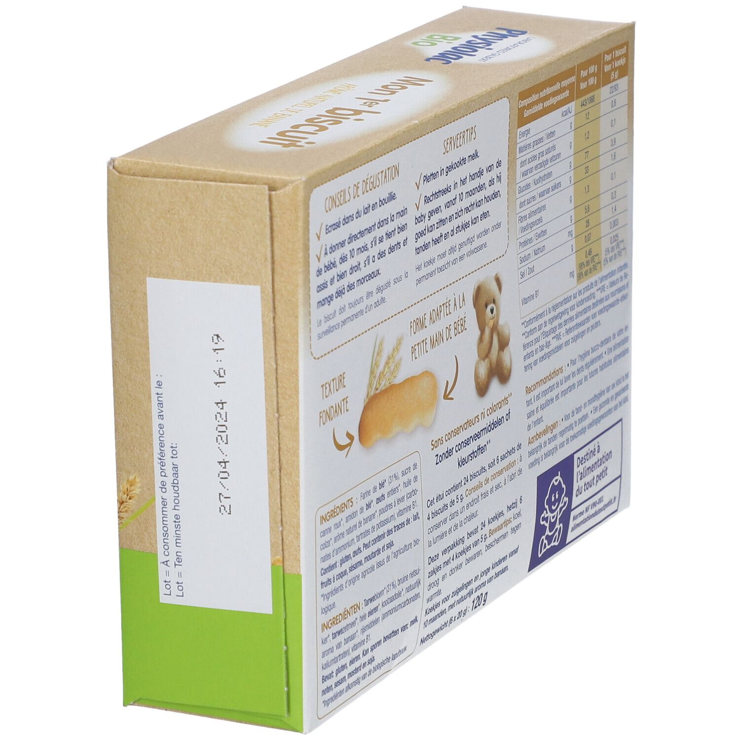 Physiolac Bio Mon 1er Biscuit Banane Dès 10 mois
