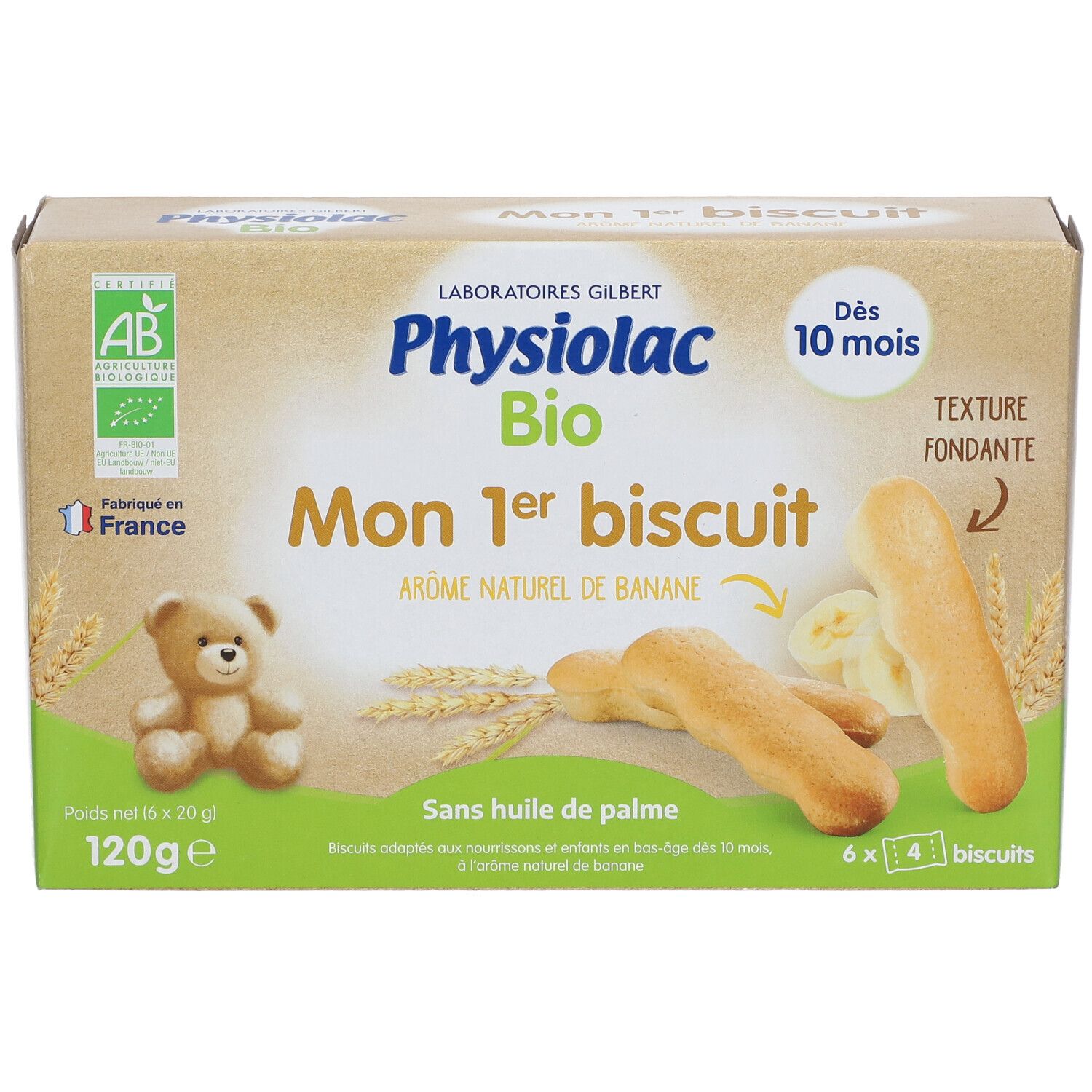 Physiolac Bio Mon 1er Biscuit Banane Dès 10 mois