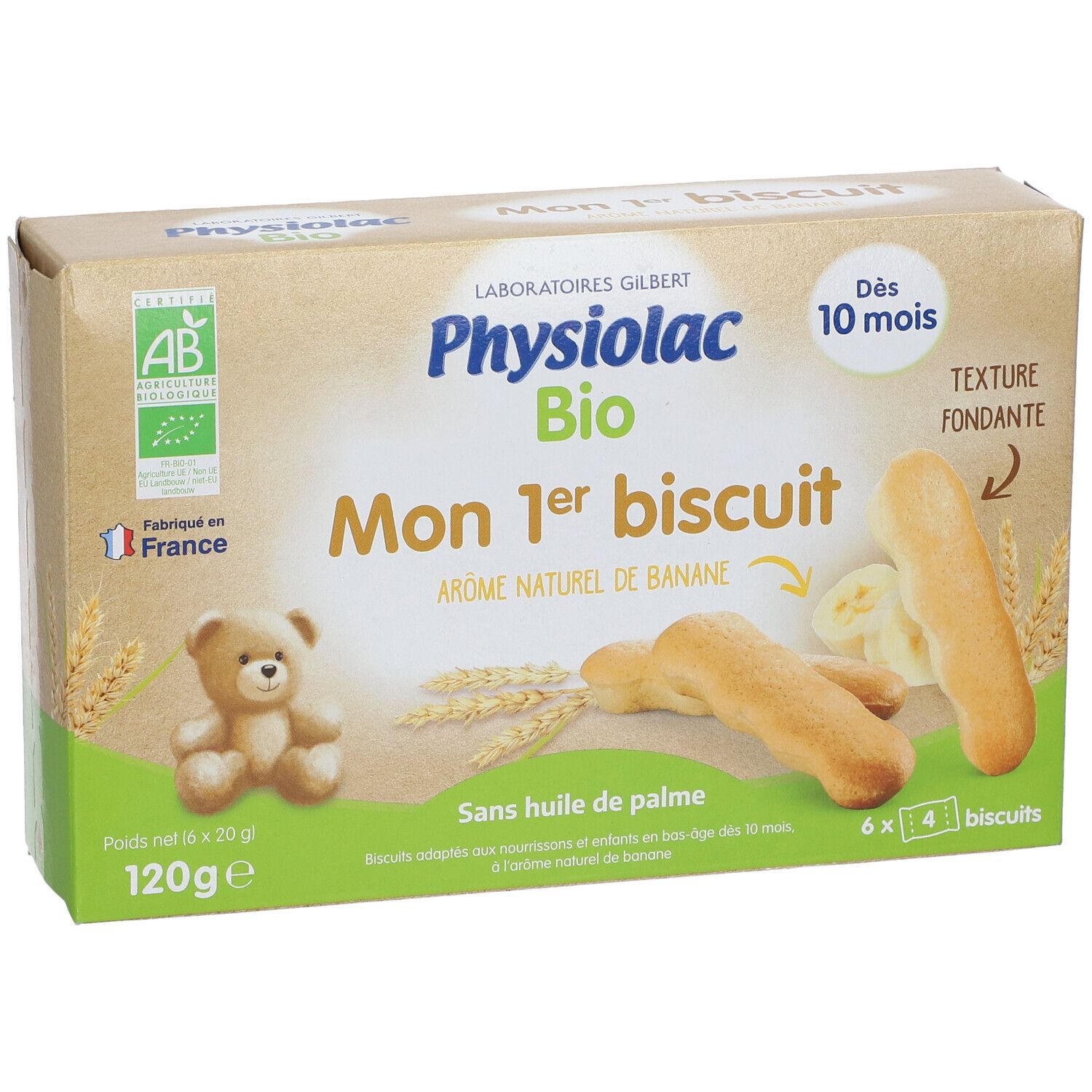 Physiolac Bio Mon 1er Biscuit Banane Dès 10 mois