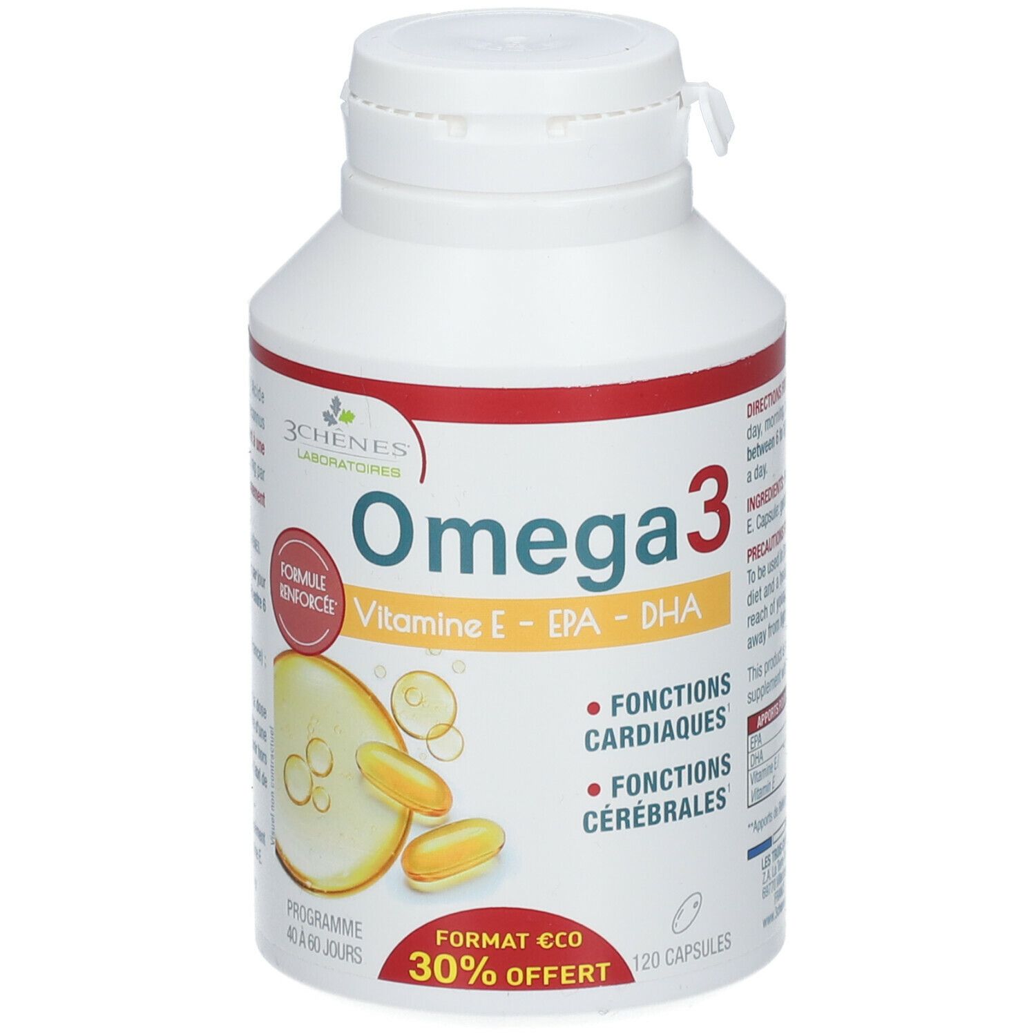 Les 3 Chênes® Oméga 3 120 pc(s) - Redcare Pharmacie