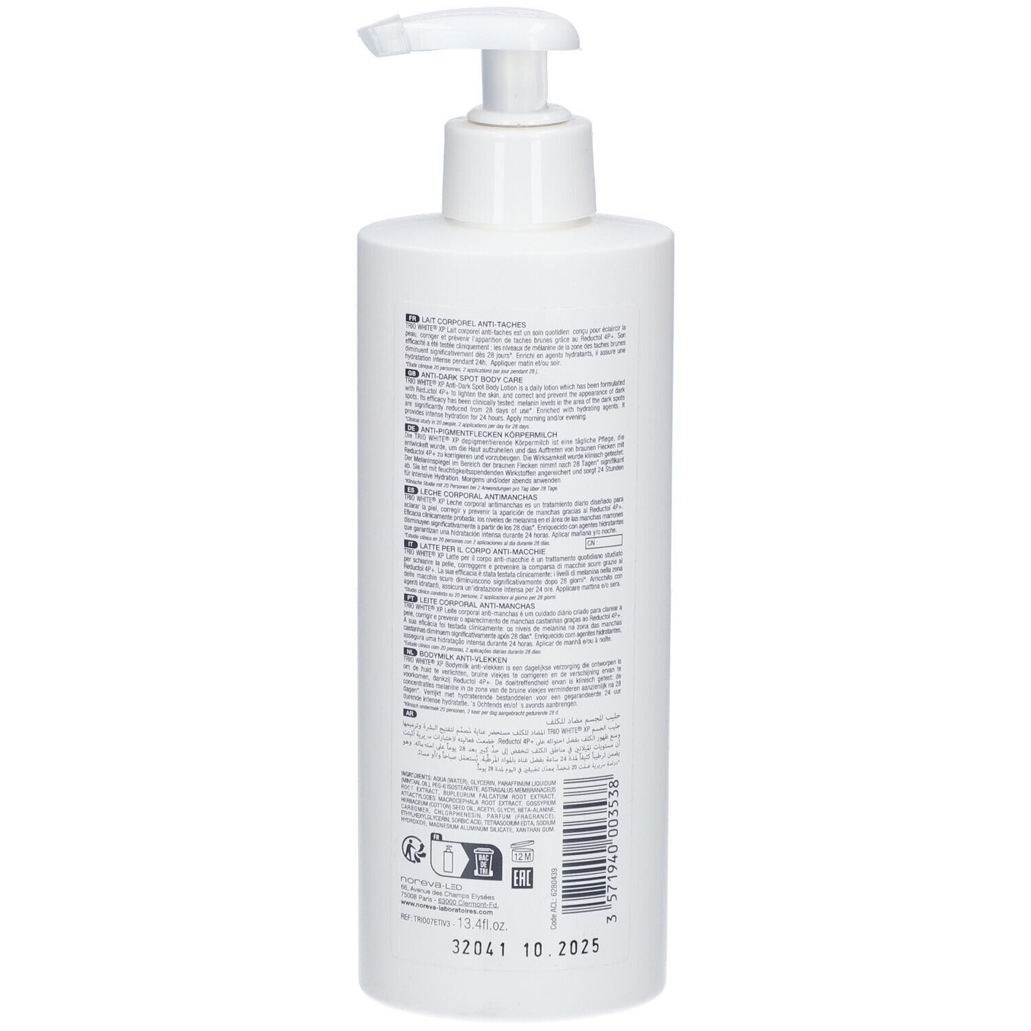 Lait Corporel Pielor White Musc - 400 Ml - Parfum Musc Blanc - Peau Normale - Neuf
