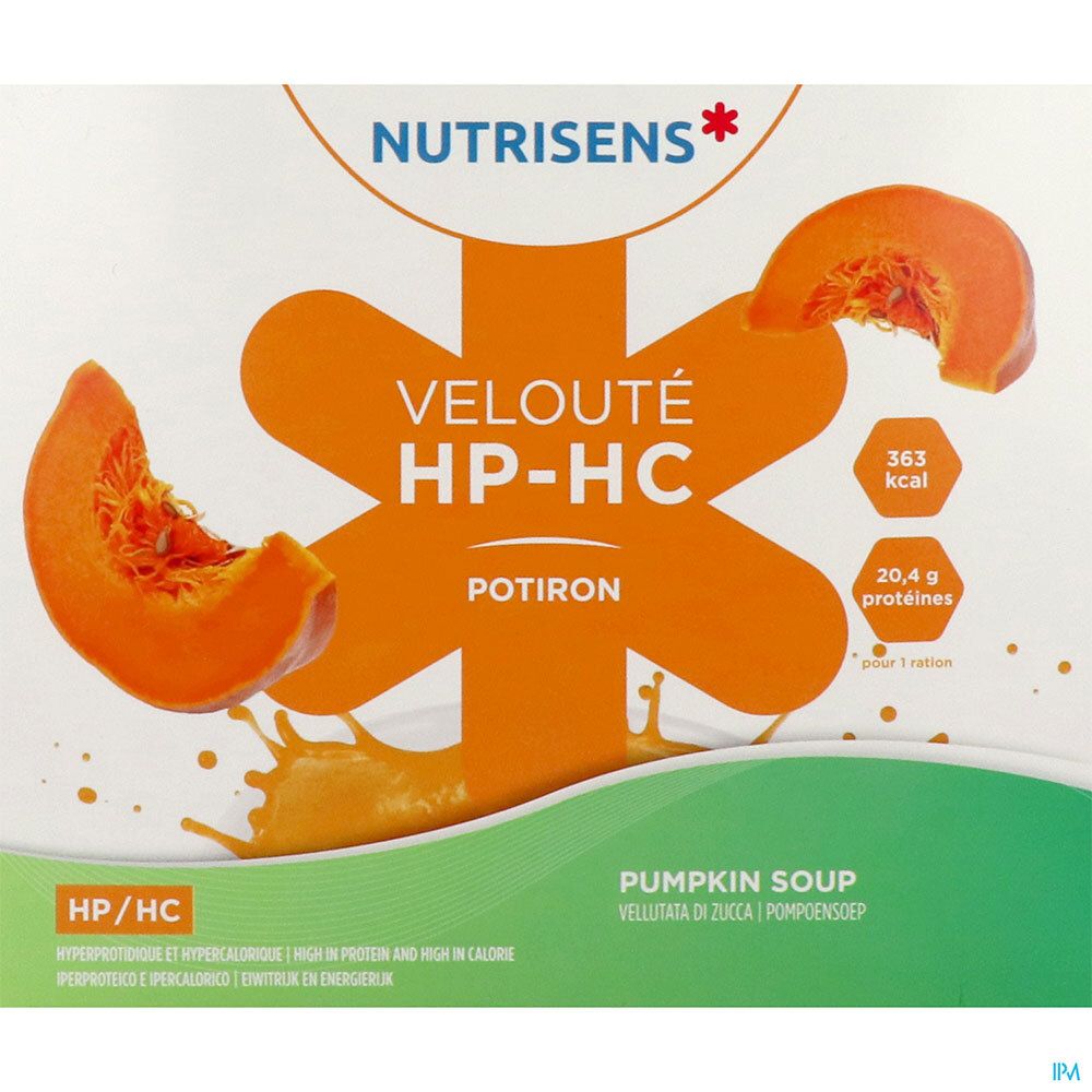 Nutrisens Velouté HP HC, Denrée alimentaire destinée à des fins médicales spéciales, potir