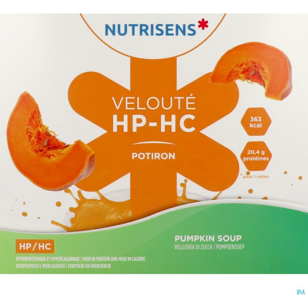 Nutrisens Velouté HP HC, Denrée alimentaire destinée à des fins médicales spéciales, potir