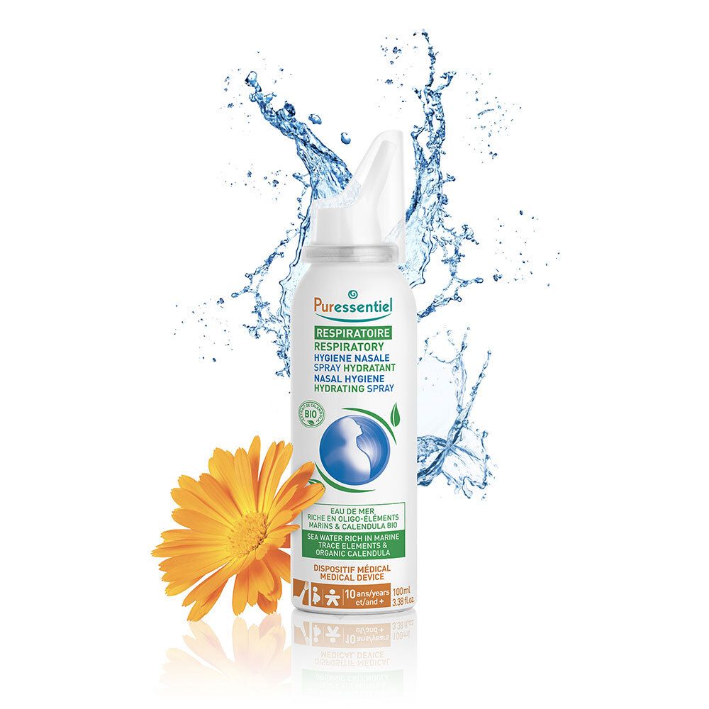 PURESSENTIEL RESPIRATOIRE Spray Hygiène Nasale Hydratant Respiratoire - 100 ml