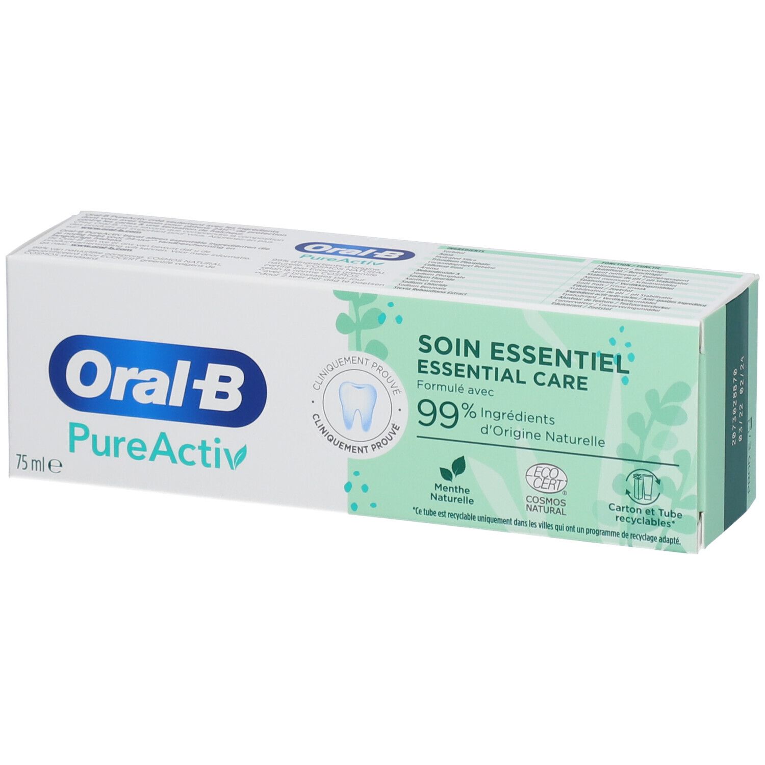 Oral-B PureActiv Soin Essentiel Dentifrice