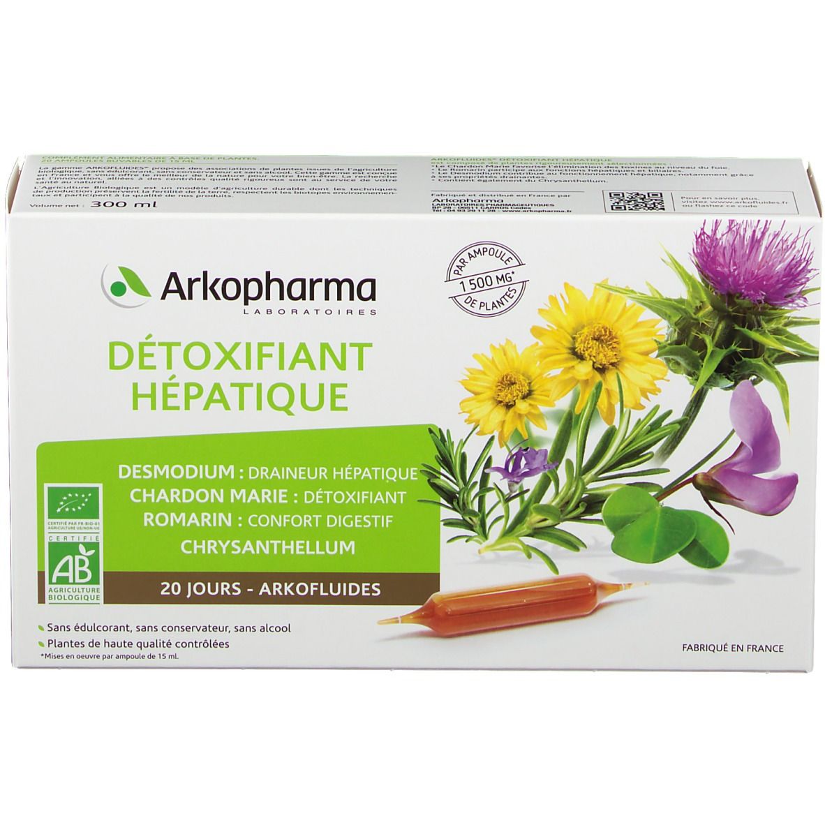 Arkopharma Arkofluides bio detox hépatique