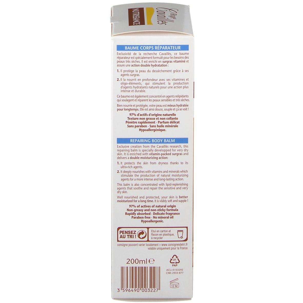 Rogé Cavaillès Nutrissance baume hydratant corps