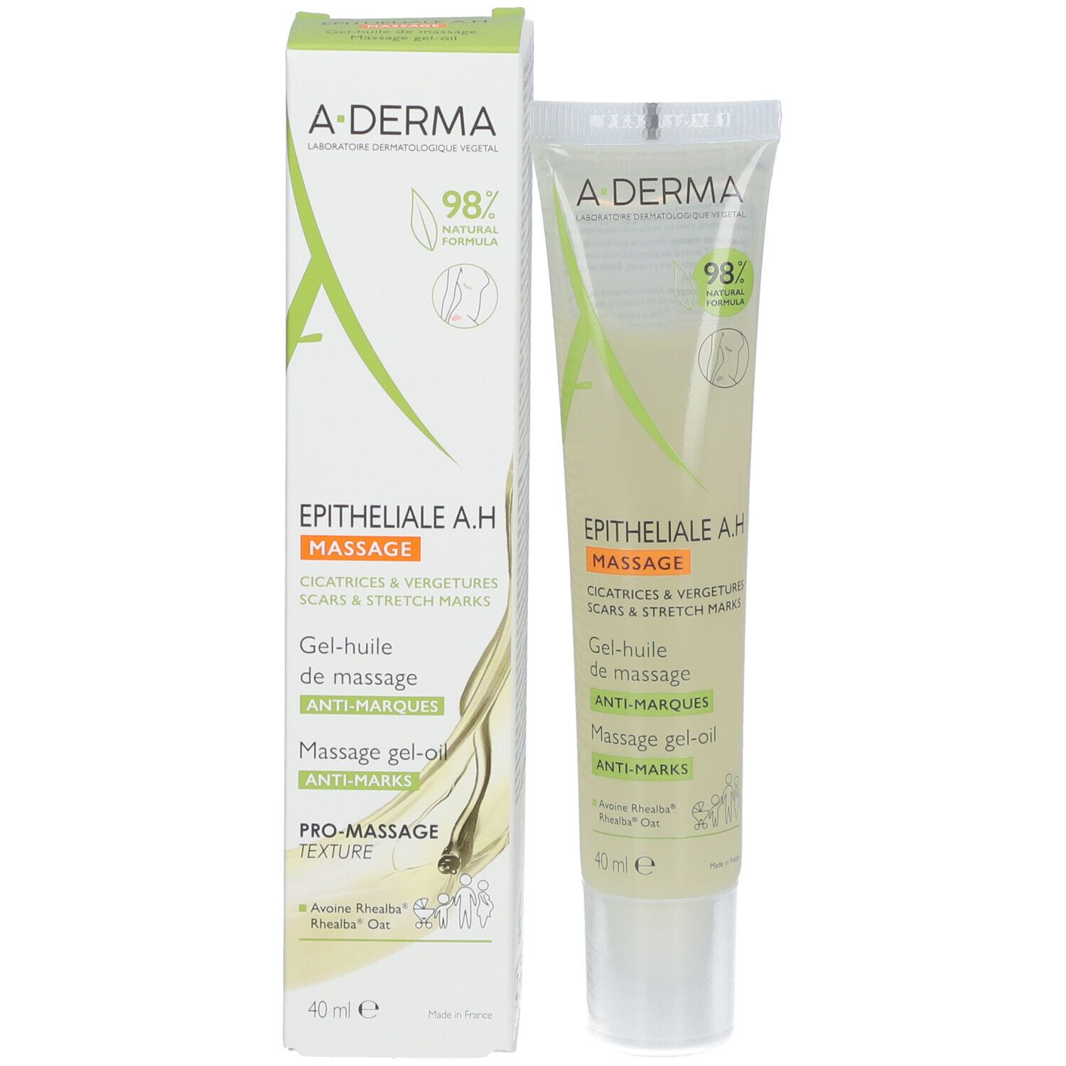 A-DERMA Epitheliale A.H Massage Gel-huile de massage anti-marques 40 ml ...