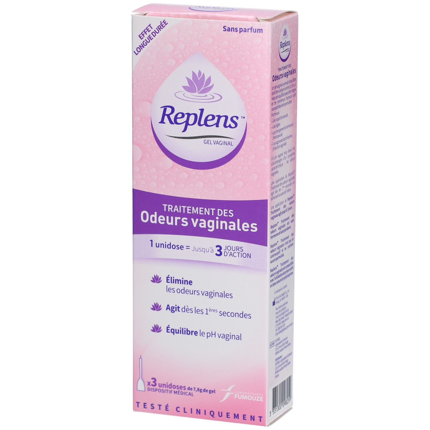 REPLENS GEL VAGINAL TRAITEMENT DES ODEURS VAGINALES - Gel vaginal pour usage intime, unido