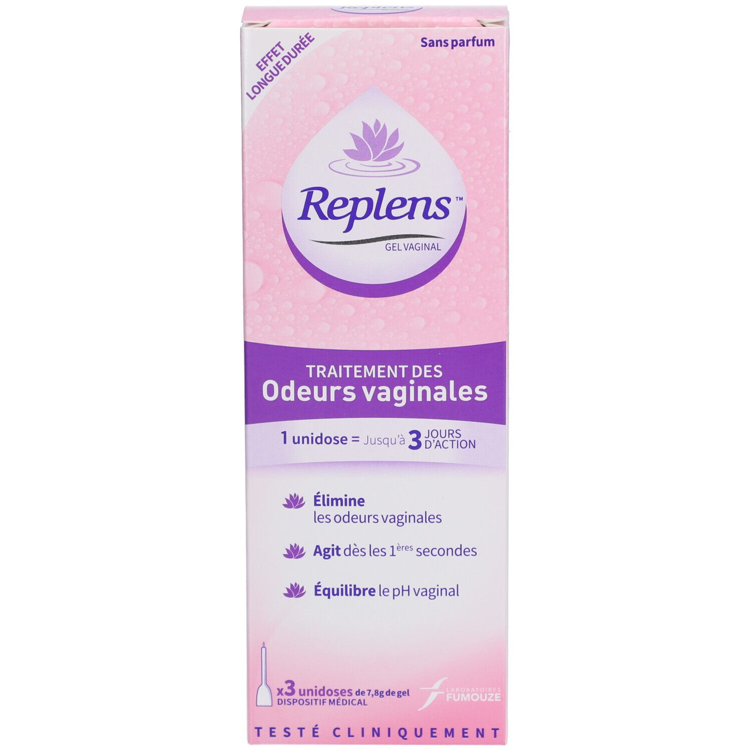 REPLENS GEL VAGINAL TRAITEMENT DES ODEURS VAGINALES - Gel vaginal pour usage intime, unido