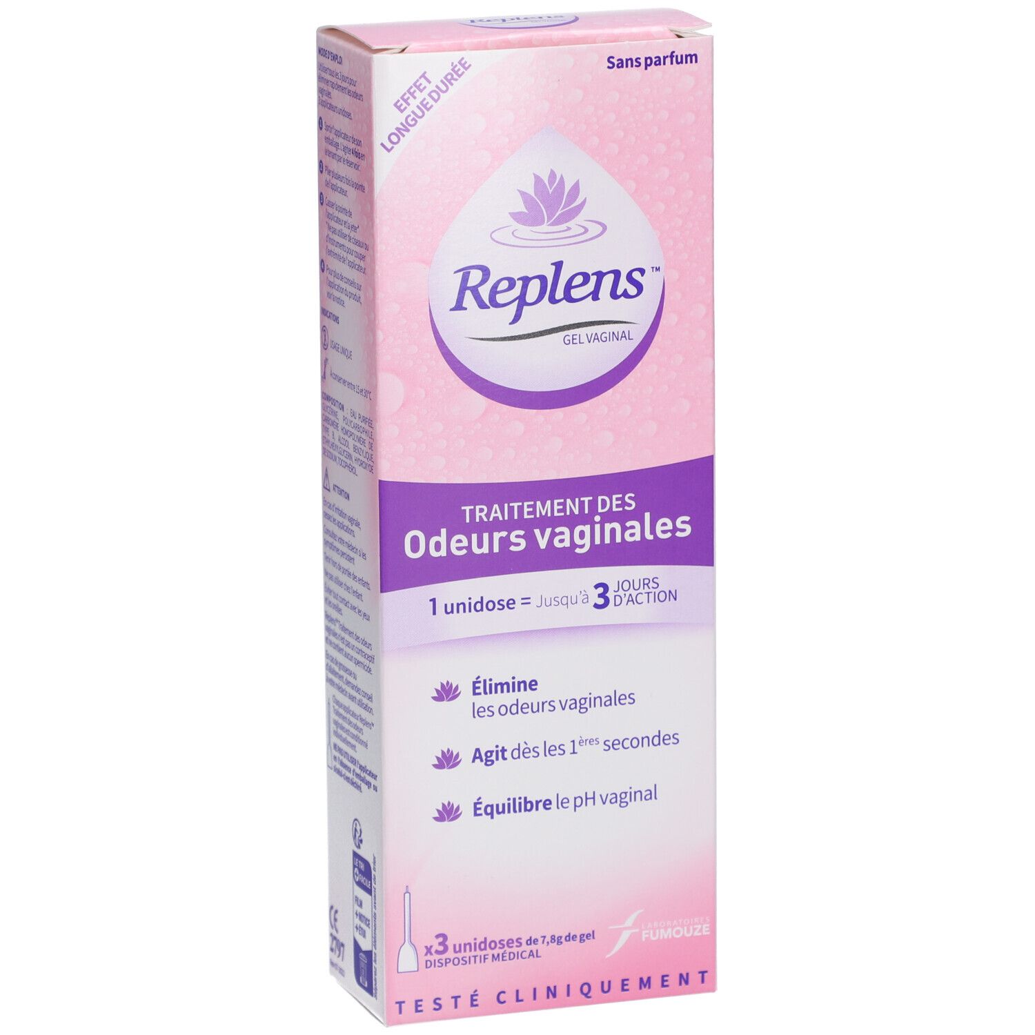 REPLENS GEL VAGINAL TRAITEMENT DES ODEURS VAGINALES - Gel vaginal pour usage intime, unido
