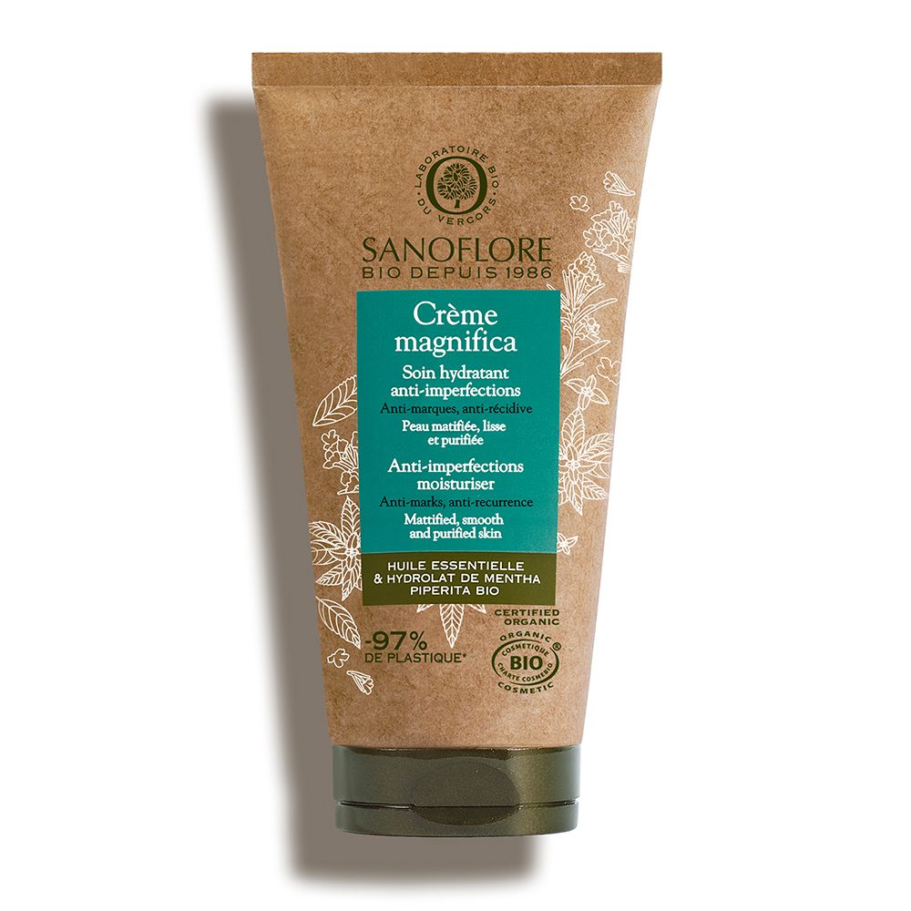 SANOFLORE Magnifica Crème anti-imperfections hydratante certifiée Bio tube éco-responsable 50ml