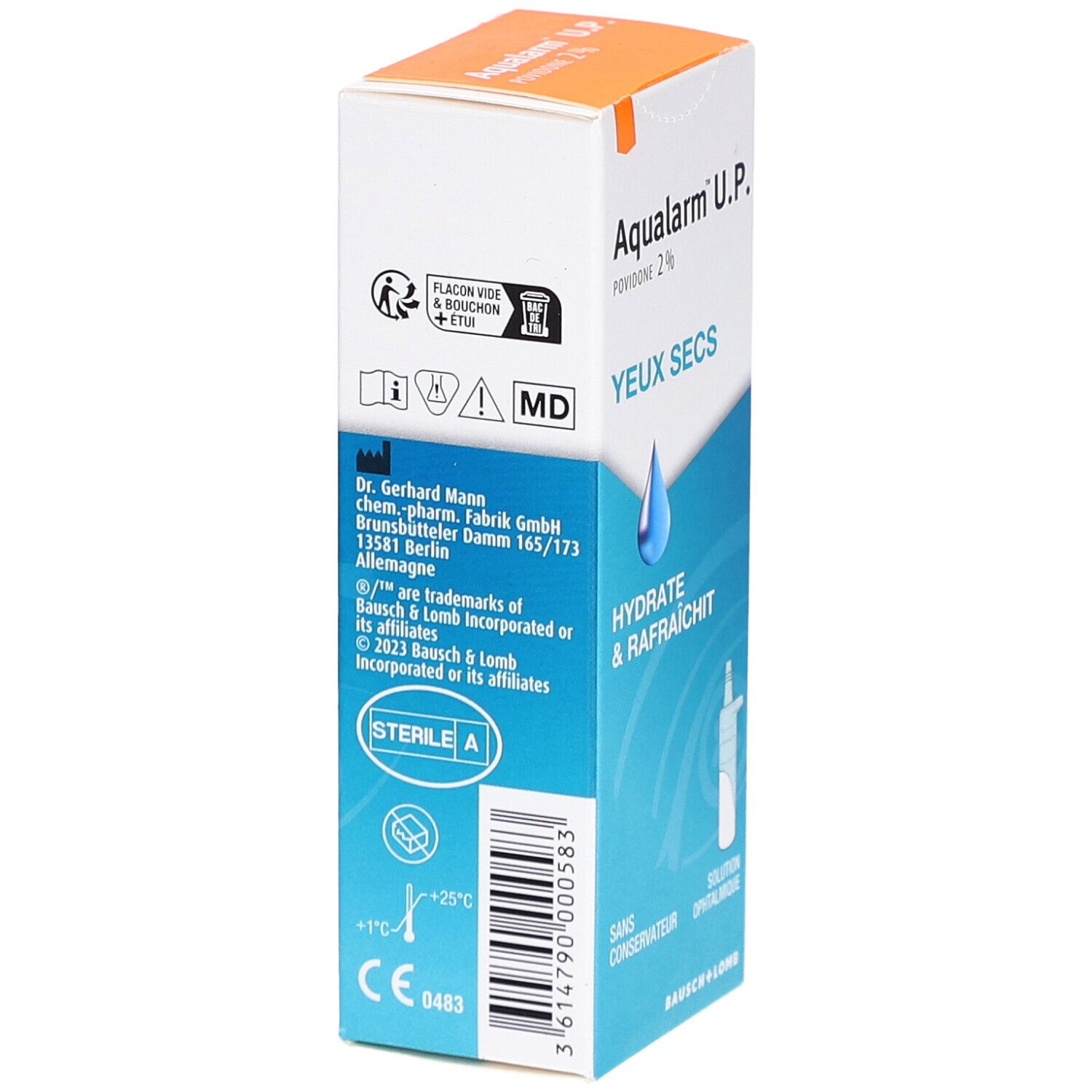 Bausch + Lomb Aqualarm U.P. solution oculaire pour yeux secs