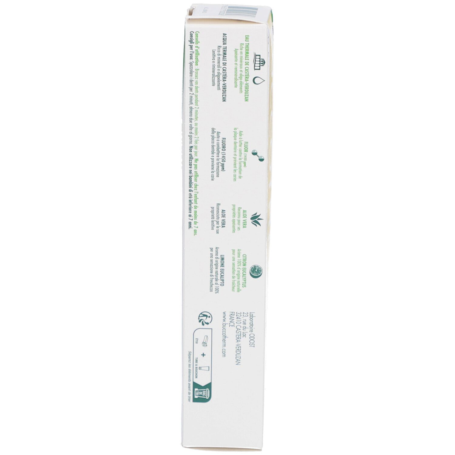 Buccotherm Dentifrice à l'Eau Thermale Protection Complète Bio