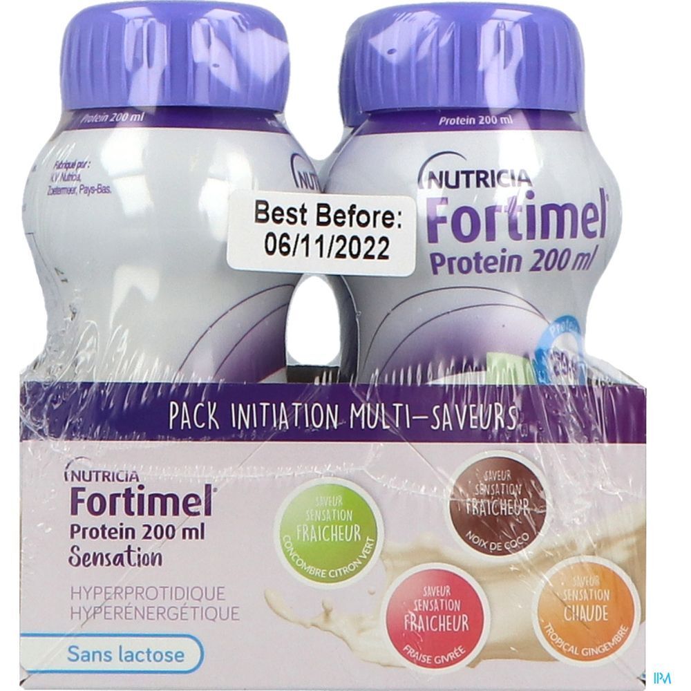 Fortimel Protein Sensation, DADFMS, pack multisaveurs, 200 ml x 4