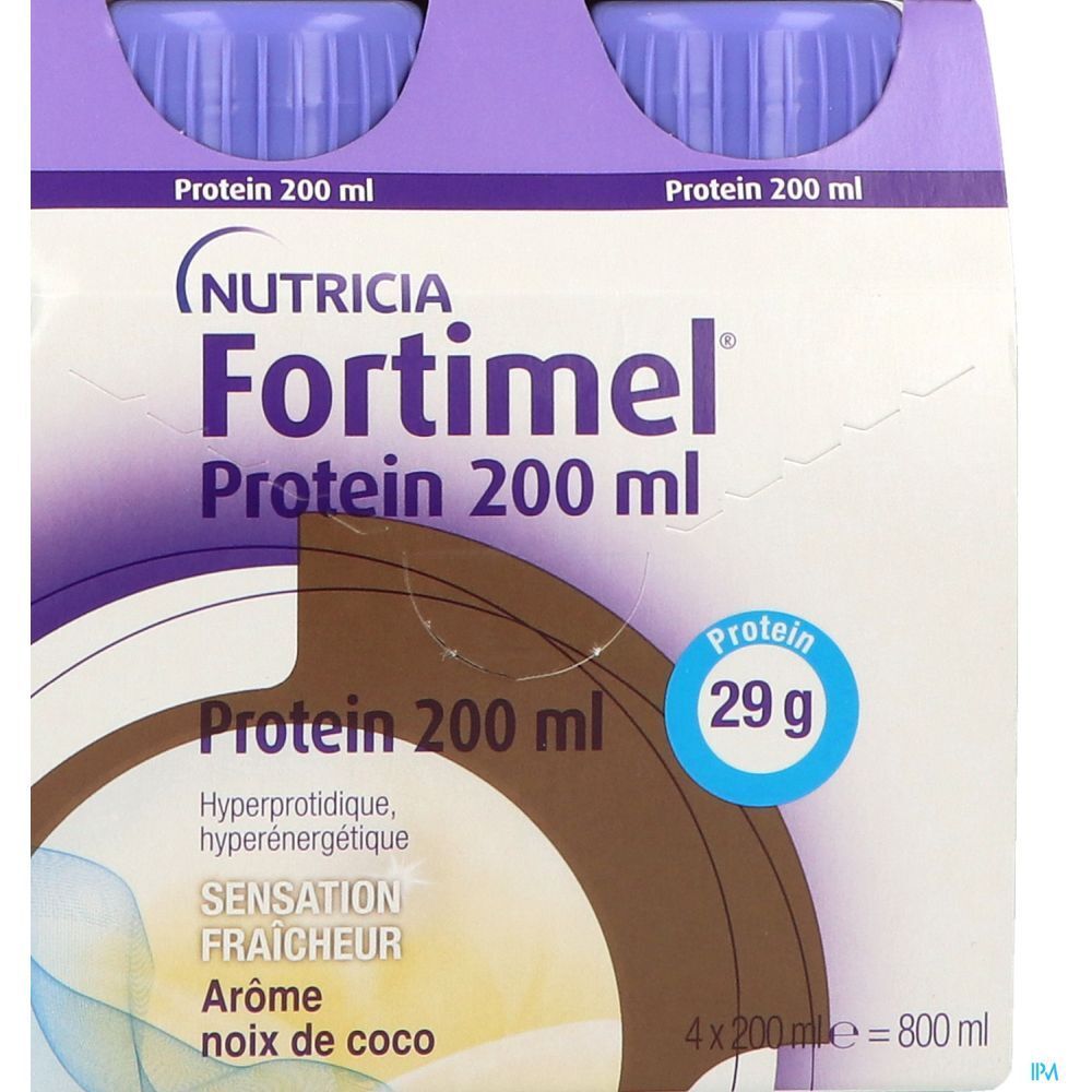 Fortimel Protein Sensation, DADFMS, arôme noix de coco, 200 ml x 4