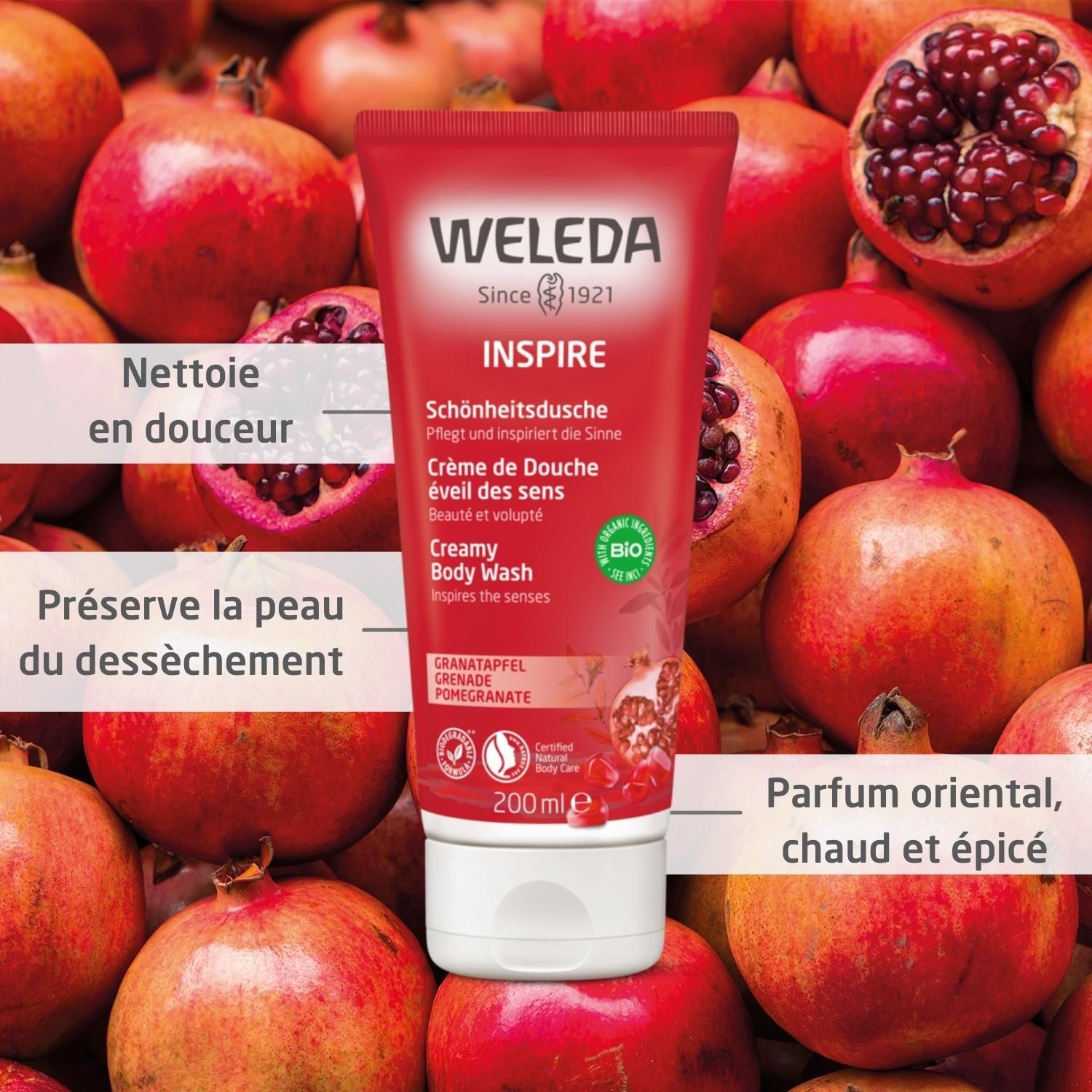 WELEDA Inspire Crème de Douche éveil des sens à la Grenade