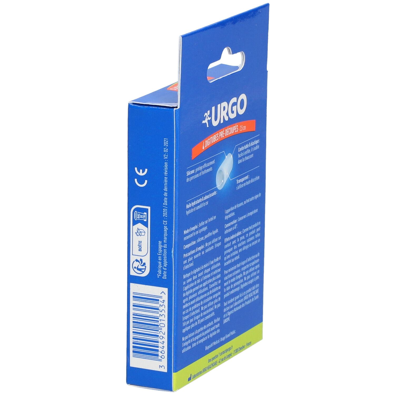 URGO Protection cors Digitubes prêt à l'emploi 2,5 cm