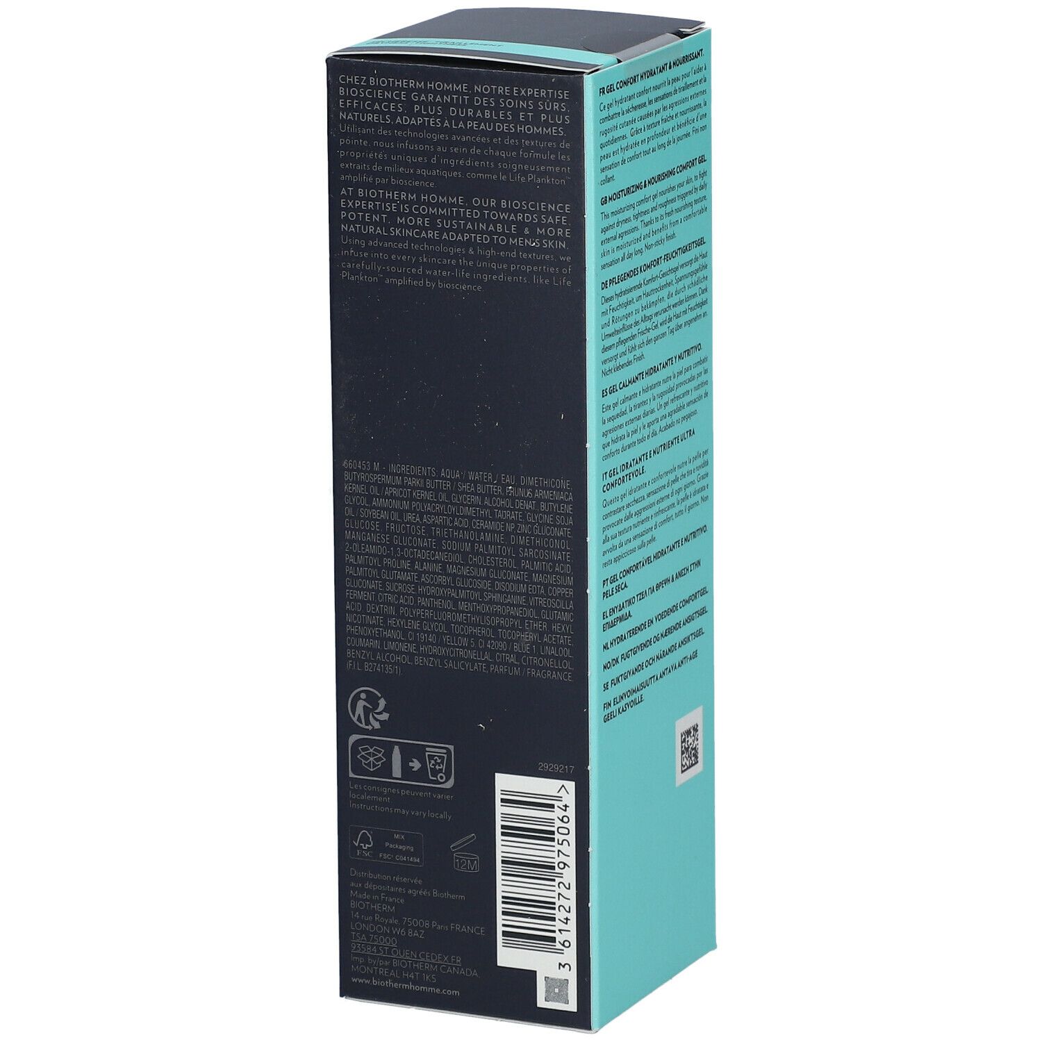 BIOTHERM Homme Aquapower Comfort Gel Peau sèche