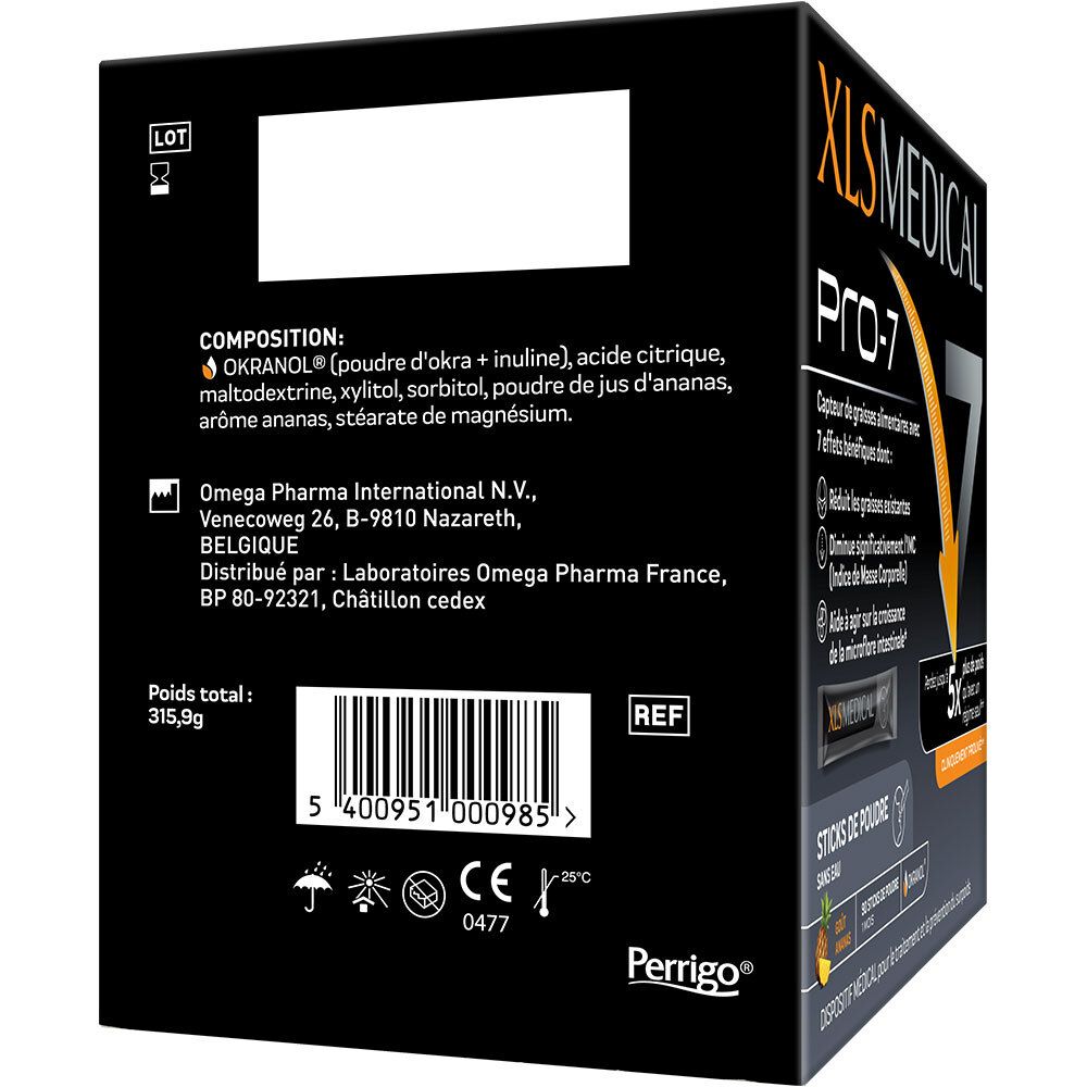 XLS Medical Pro-7 Aide à la Perte de Poids 90 Sticks