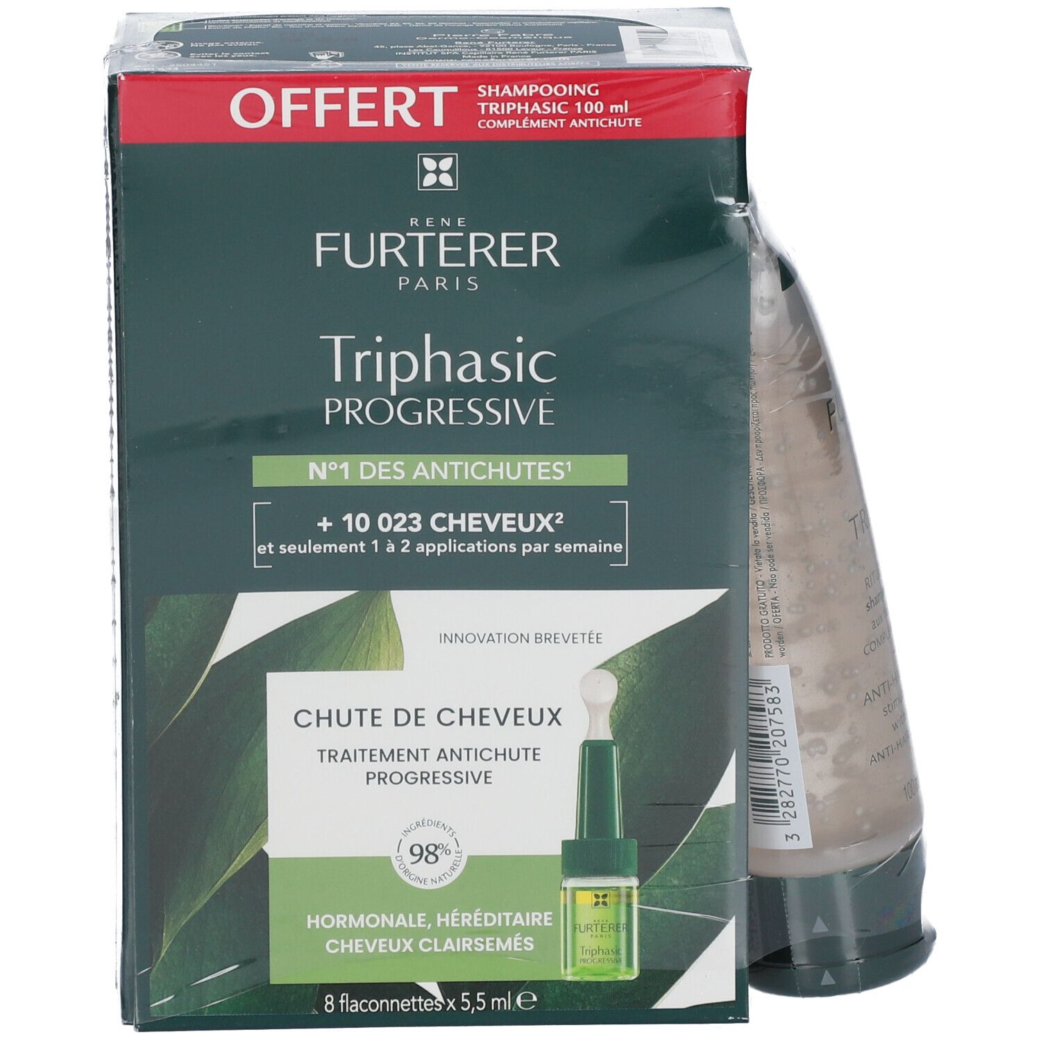 RENE FURTERER TRIPHASIC PROGRESSIVE Traitement anti-chute progressive + TRIPHASIC Shampooing stimulant aux huiles essentielles