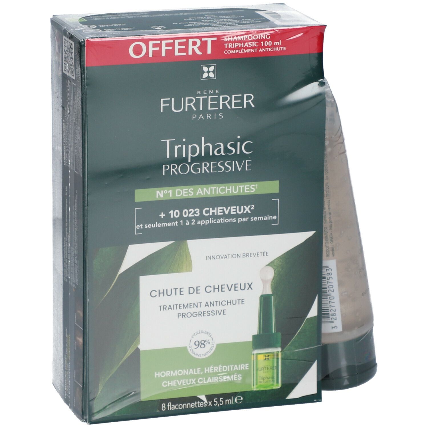 RENE FURTERER TRIPHASIC PROGRESSIVE Traitement anti-chute progressive + TRIPHASIC Shampooing stimulant aux huiles essentielles