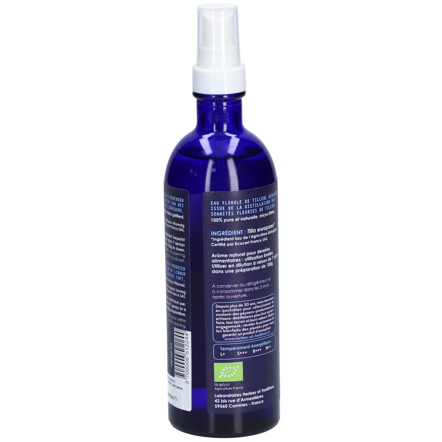 Herbes et Traditions Tilleul Bio  Hydrolat de Tilleul