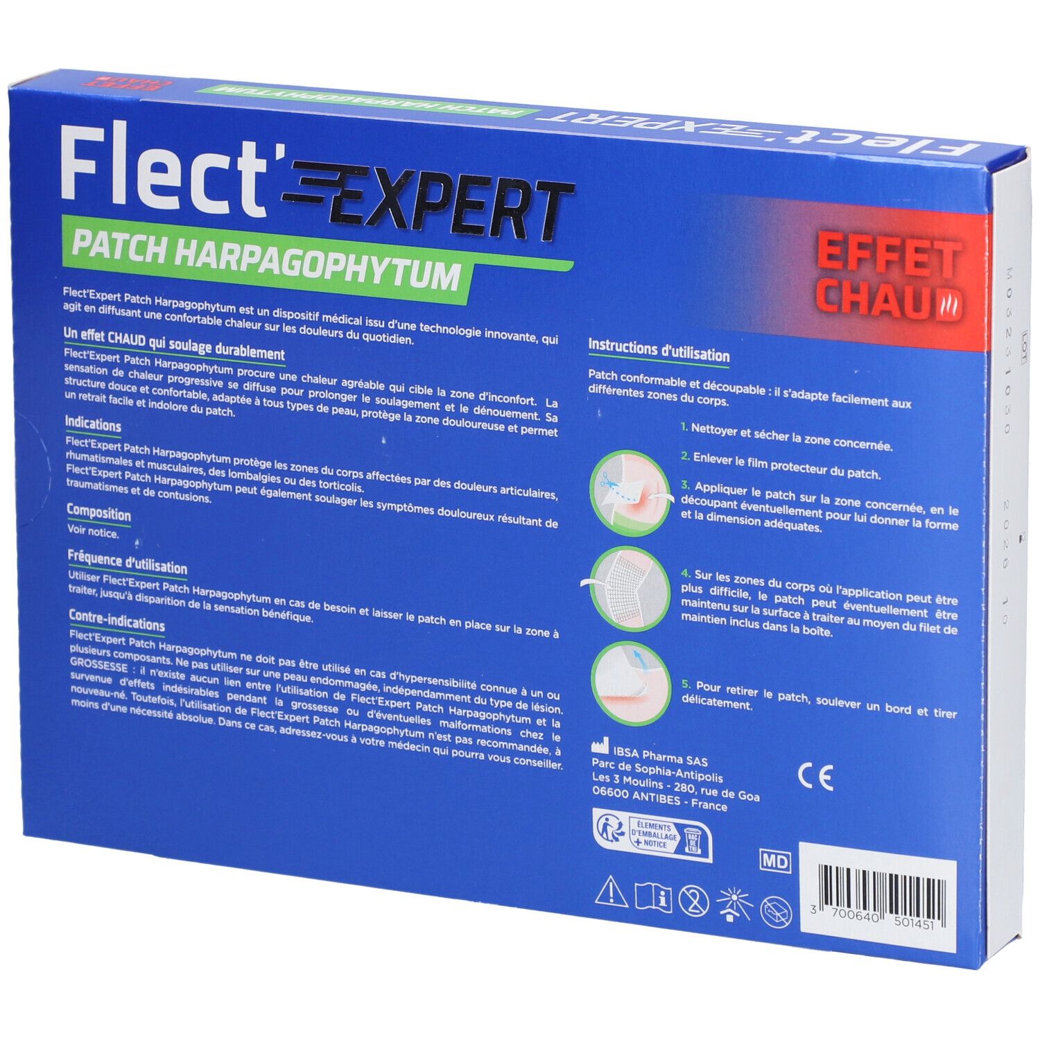 FLECT'EXPERT PATCH HARPAGOPHYTUM - Patch effet chaud immédiat.  - bt 5