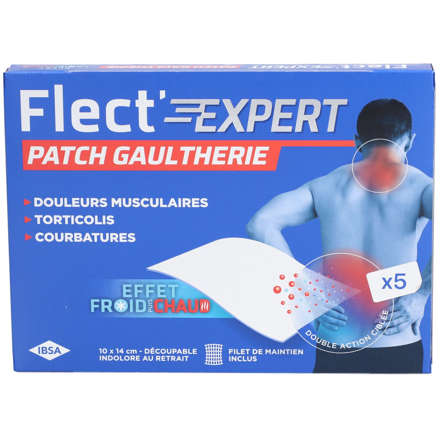 FLECT'EXPERT PATCH GAULTHÉRIE - Patch Gaulthérie - Menthol - effet froid puis chaud.  - bt