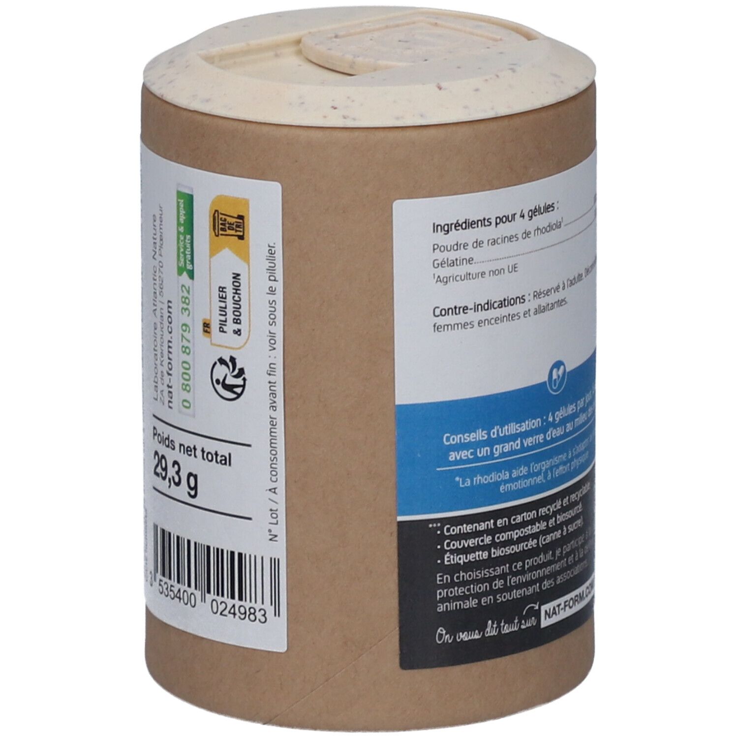 Nat&Form Rhodiola Bio en gélules