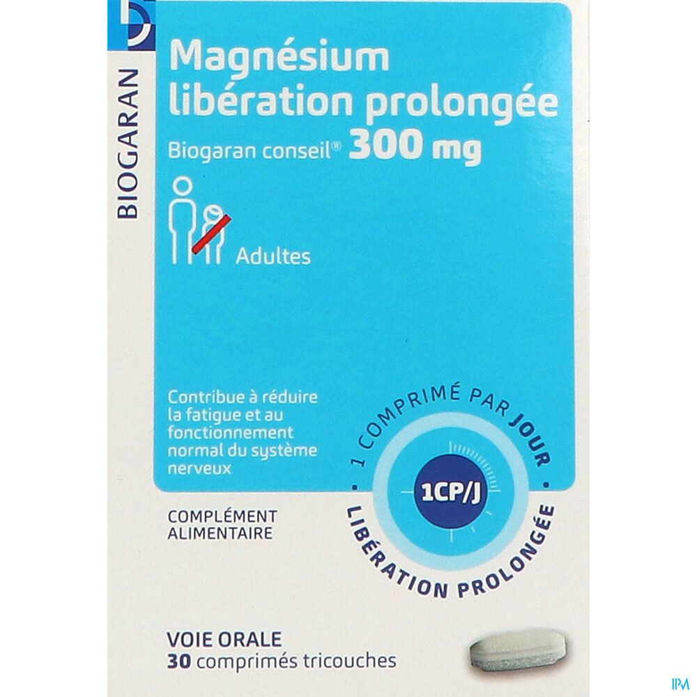 Biogaran Conseil Magnésium Libération Prolongée 300 Mg, Comprimé à libération prolongée, c
