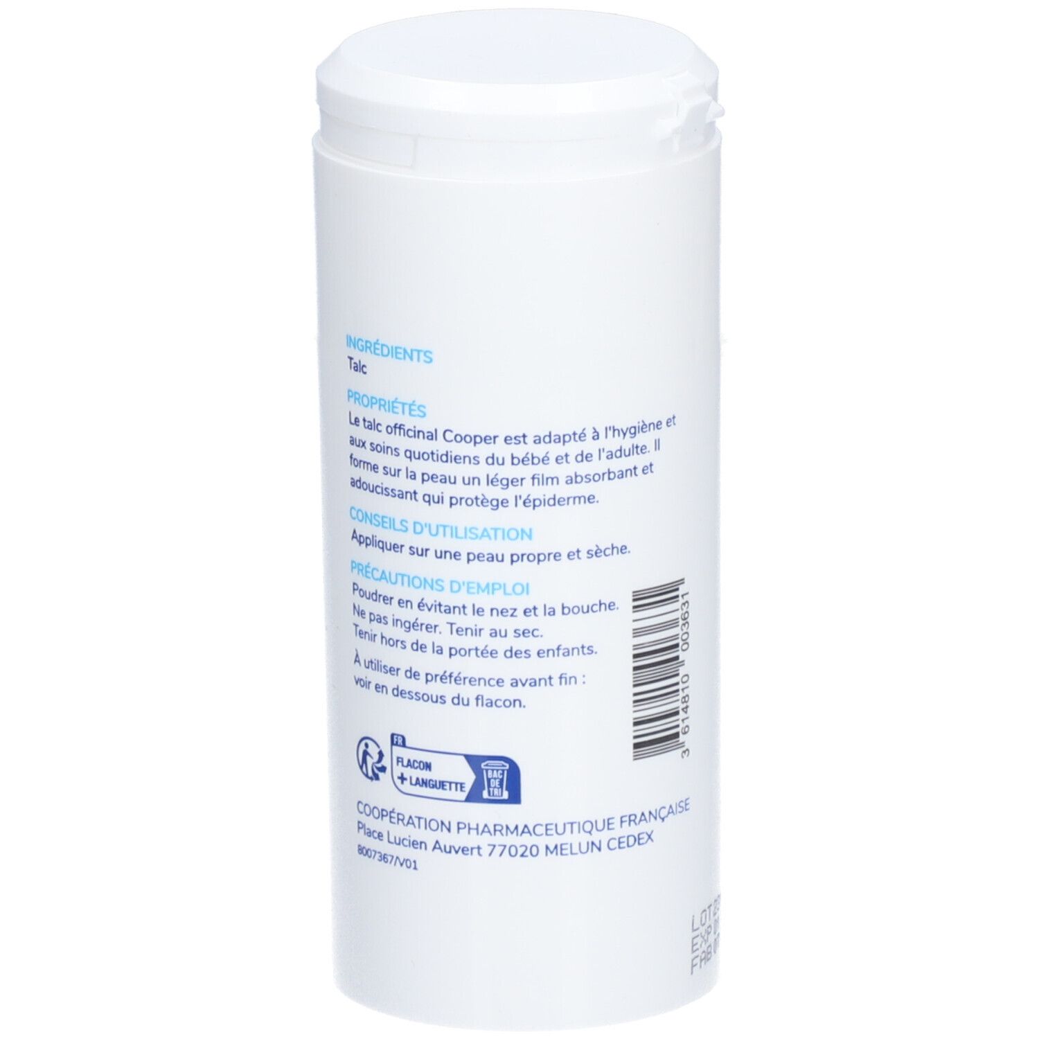 Cooper® Talc Officinal - Poudre absorbante et protectrice