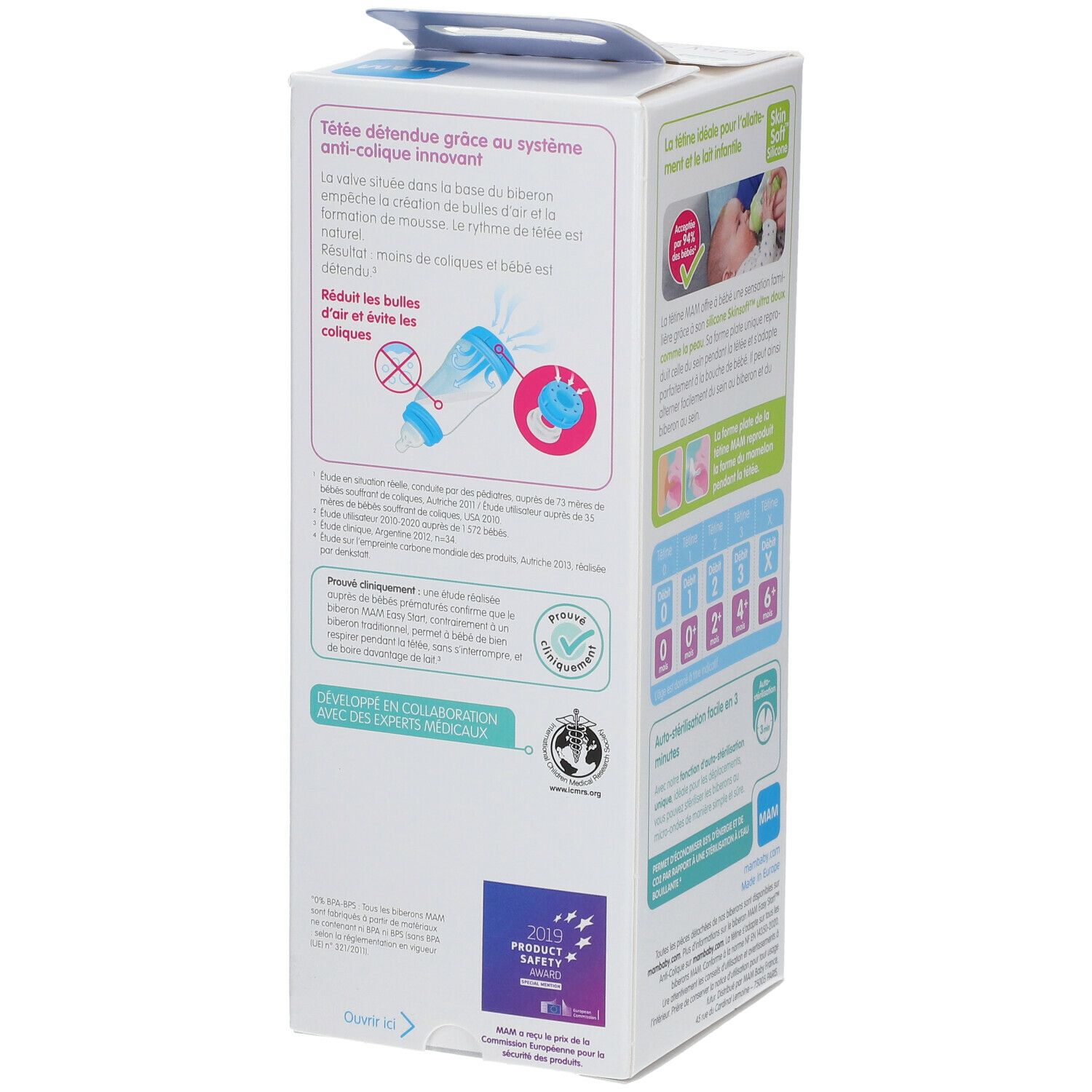 MAM Easy Start™ anti-colique 260 ml Colors of Nature - Biberon