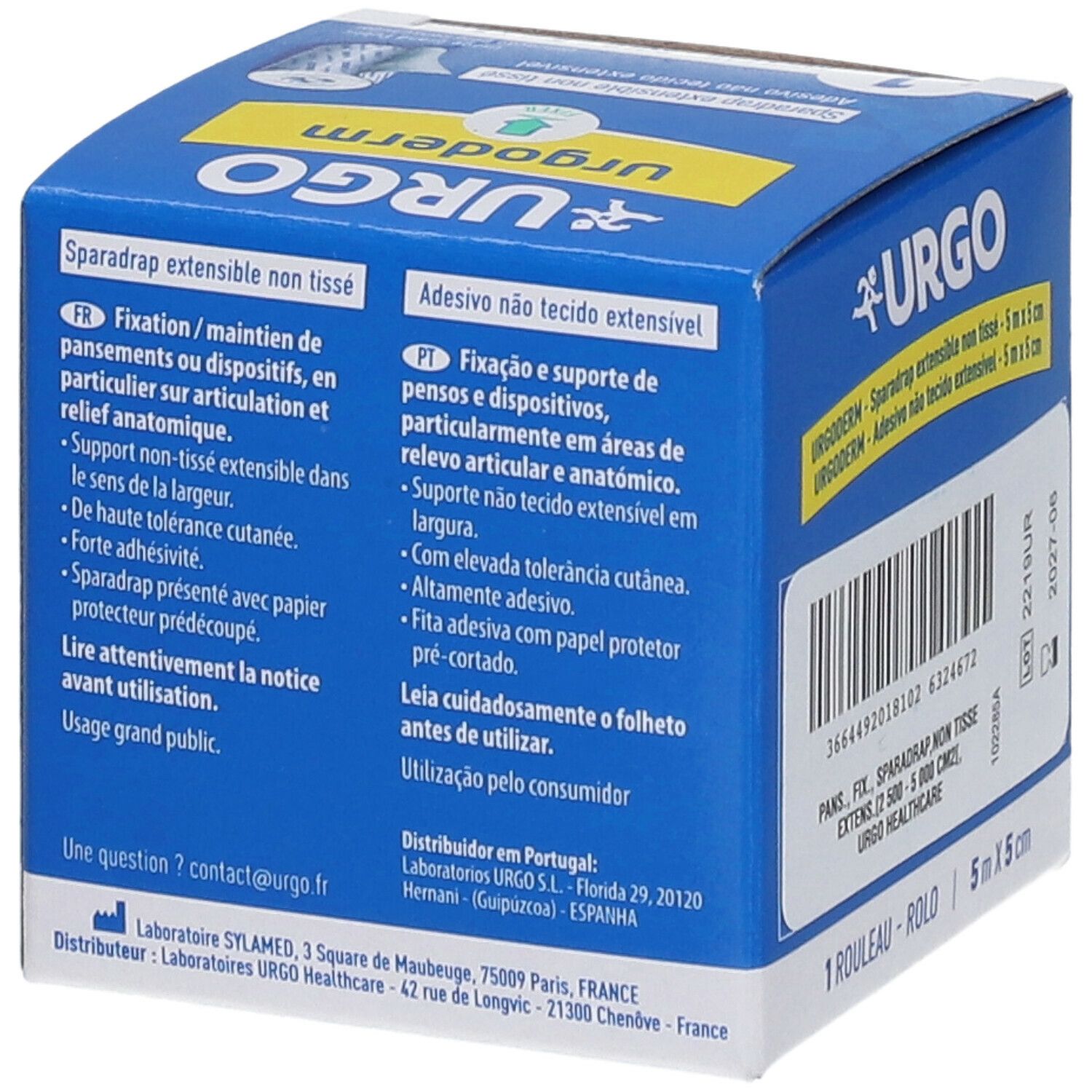 URGO Urgoderm Sparadrap non tissé extensible 5 m x 5 cm