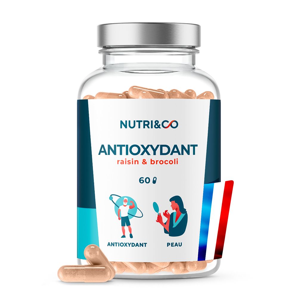 Gélules NUTRI&CO Antioxydant raisin & brocoli, 60 gélules.