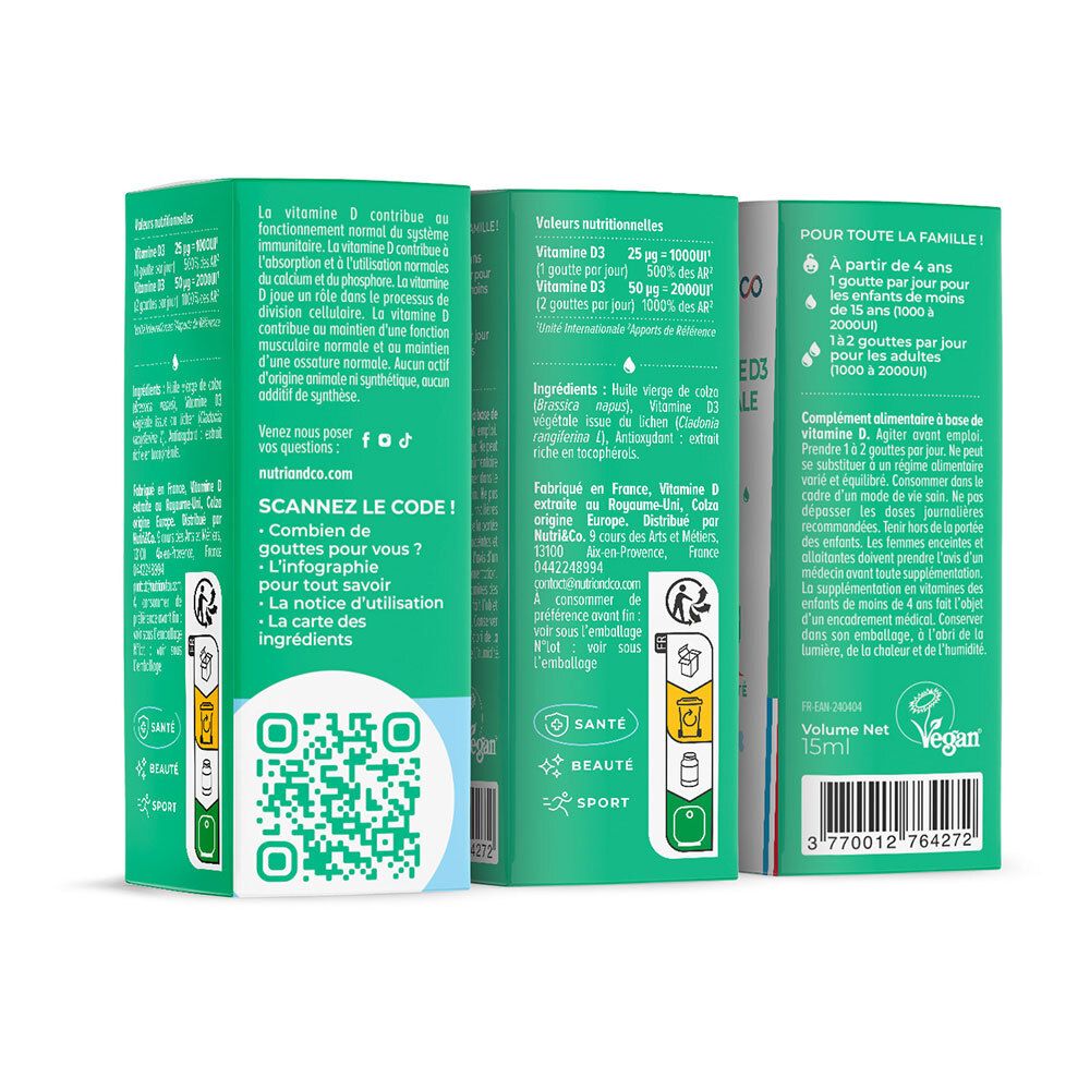 NUTRI&CO Vitamine D Végétale