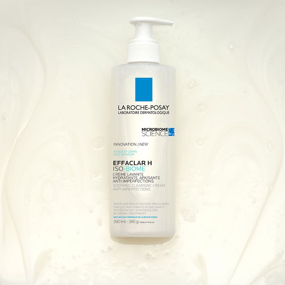 Effaclar H Iso-biome Crème lavante hydratante apaisante anti-imperfections 390ml