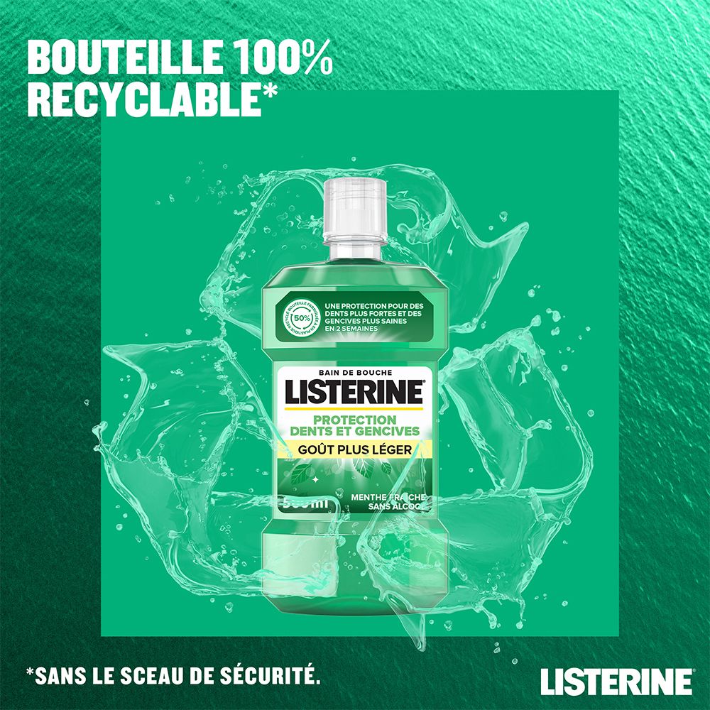 Bain de Bouche LISTERINE® Protection Dents Et Gencives Goût Plus Léger