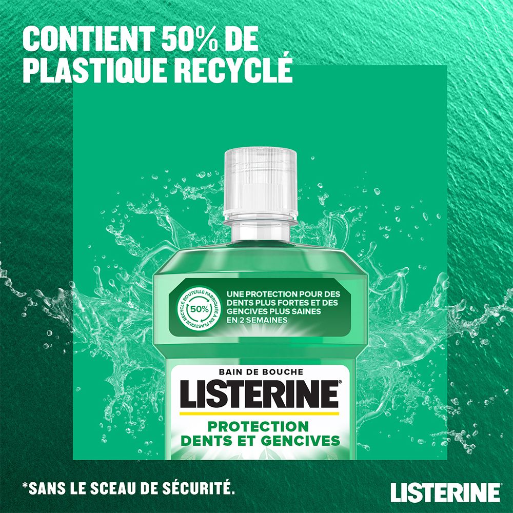 LISTERINE® Bain de Bouche Protection Dents et Gencives Menthe fraîche
