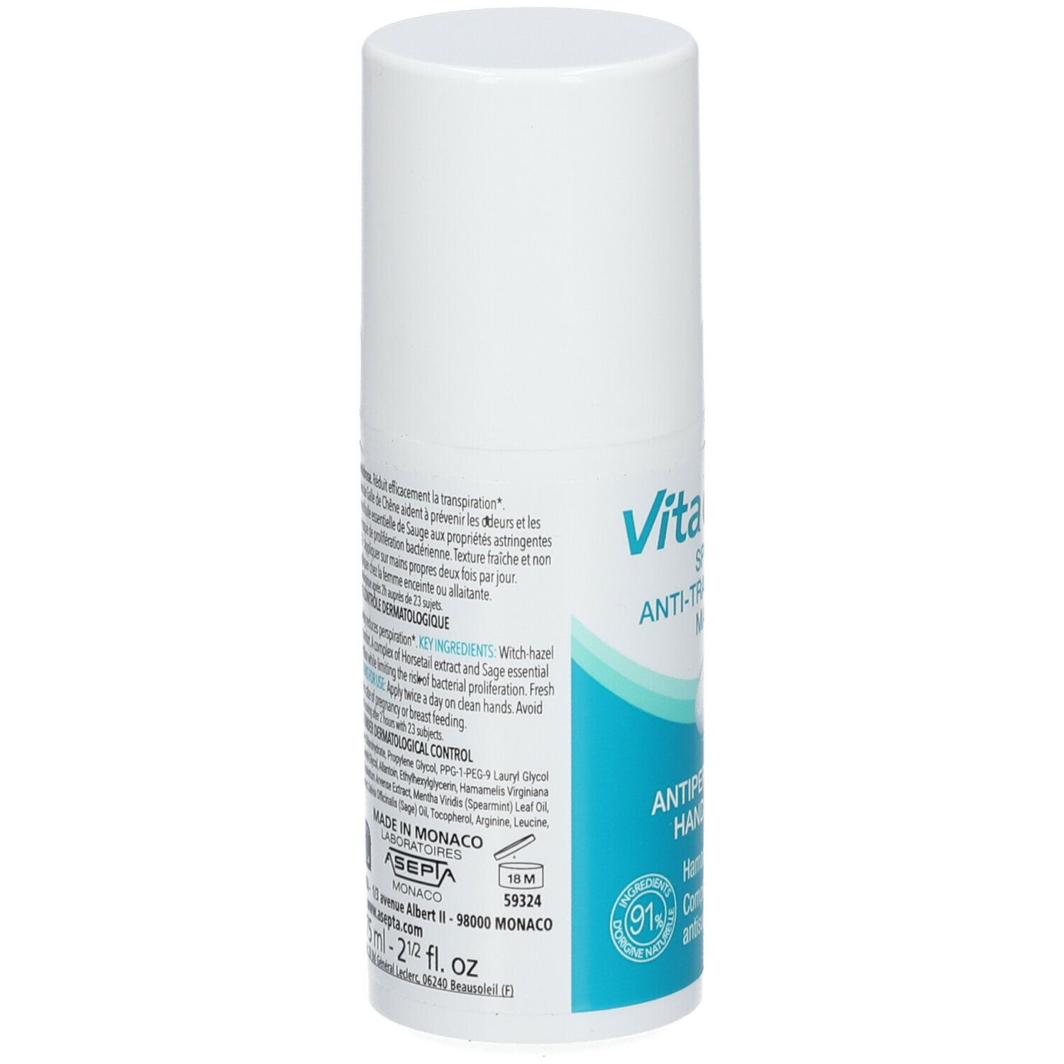 Asepta Vita Citral® Spray Anti-Transpirant Mains