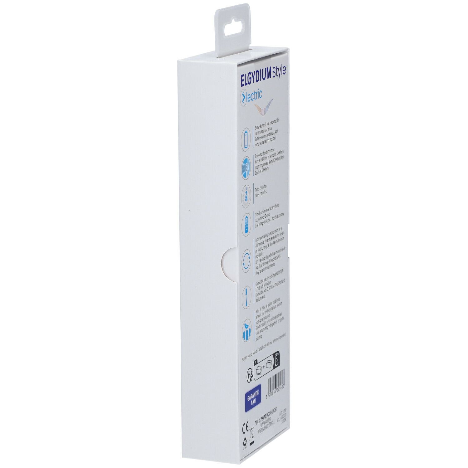 ELGYDIUM Style Electric Brosse à dents électrique Argent
