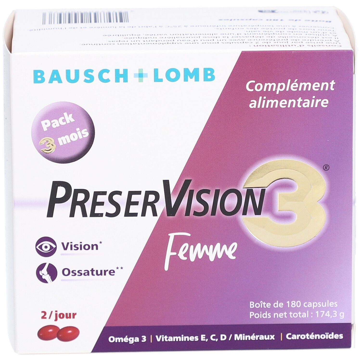 Preservision Femme Pack De 3 Mois 180 Capsules