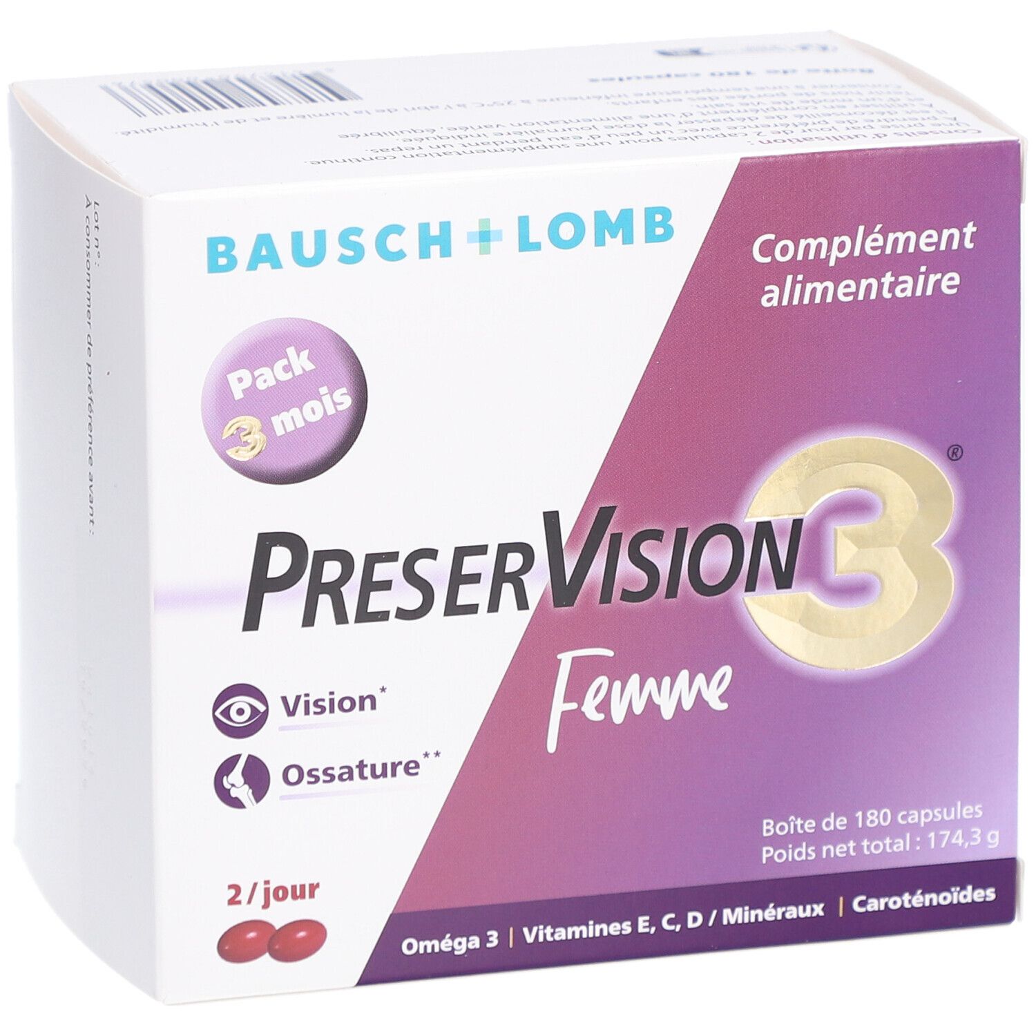 Preservision Femme Pack De 3 Mois 180 Capsules