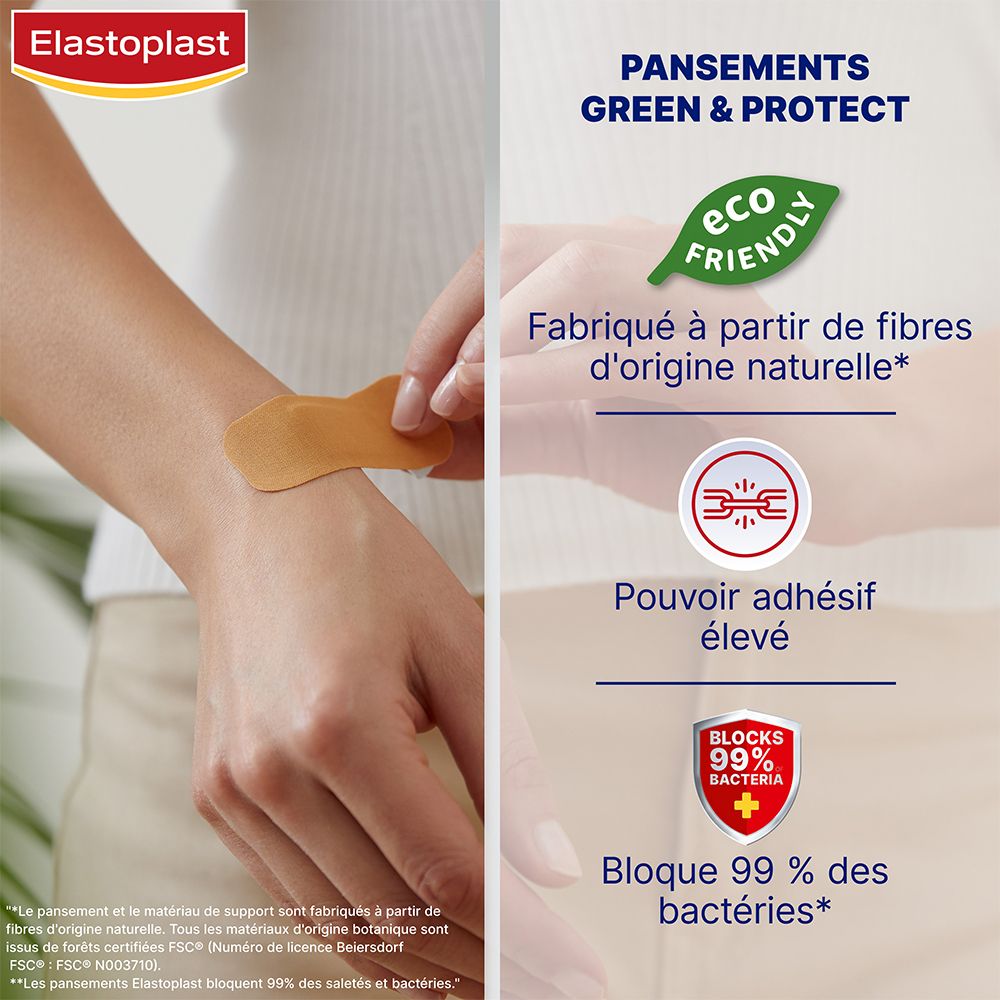 Elastoplast Pansements Green & Protect