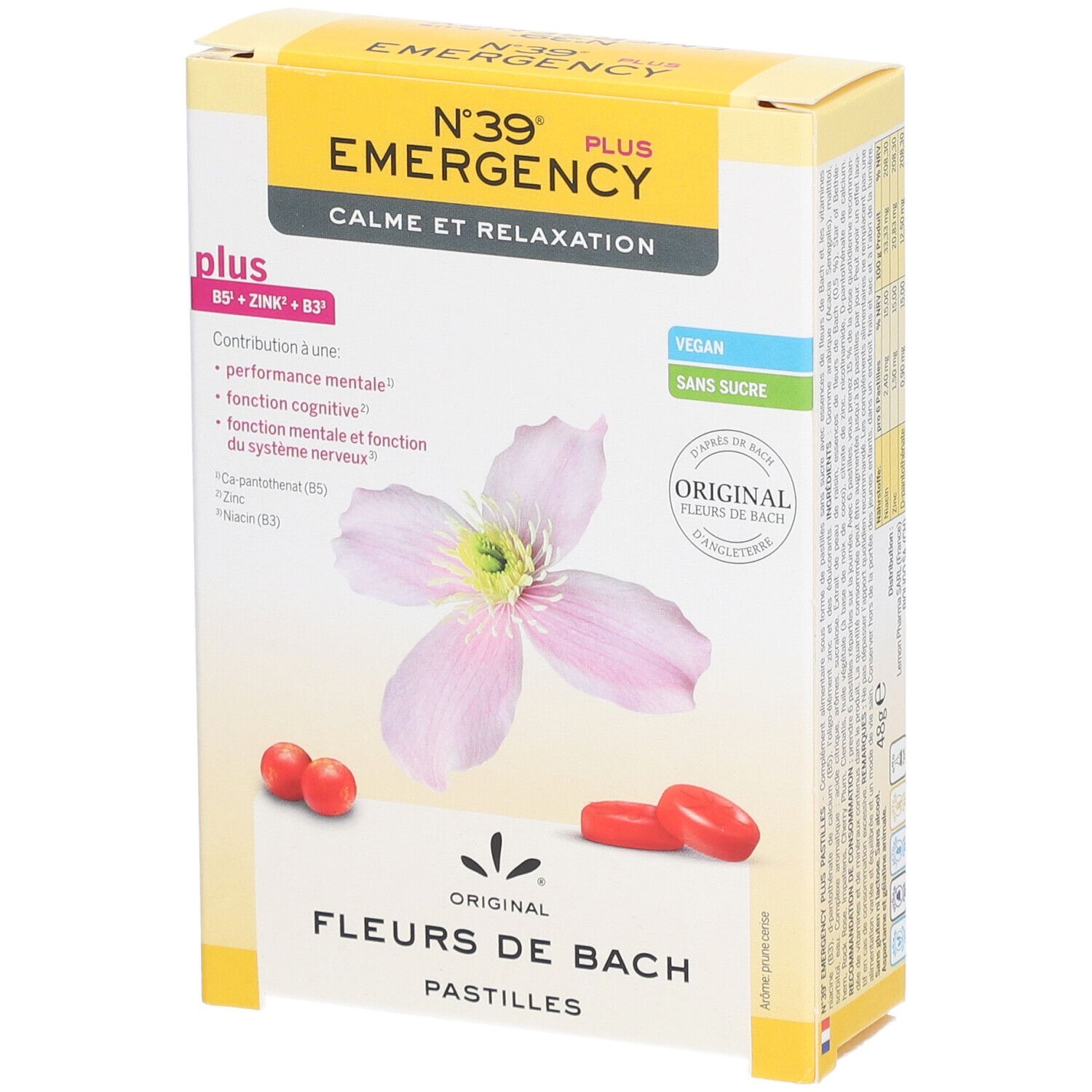 ORIGINAL® Pastilles fleurs de back N°39 Emergency calme et relaxation