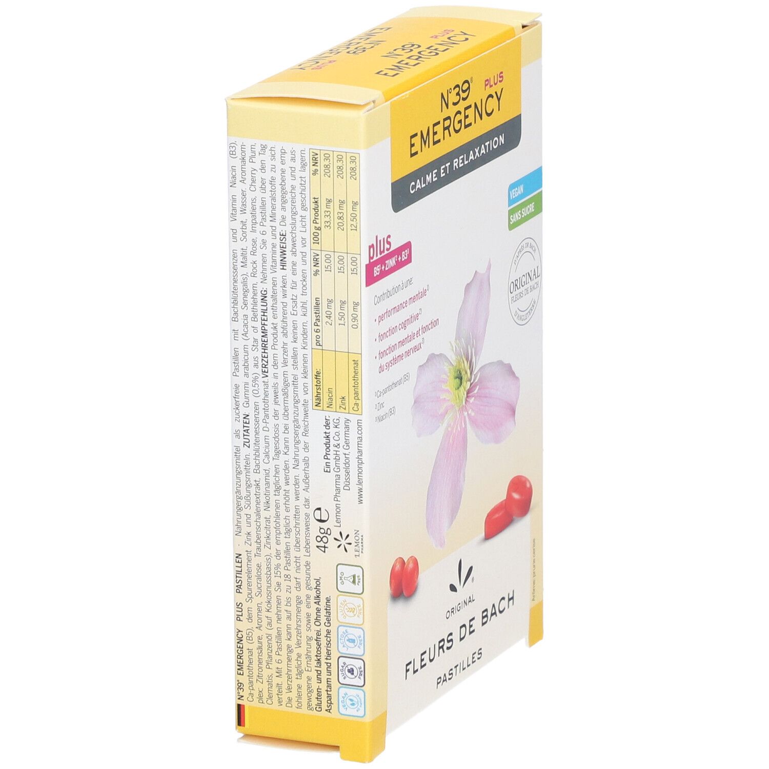 ORIGINAL® Pastilles fleurs de back N°39 Emergency calme et relaxation