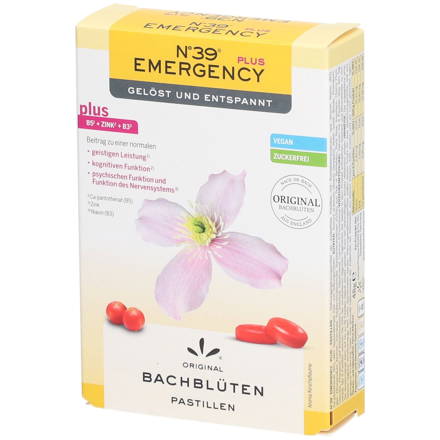 ORIGINAL® Pastilles fleurs de back N°39 Emergency calme et relaxation